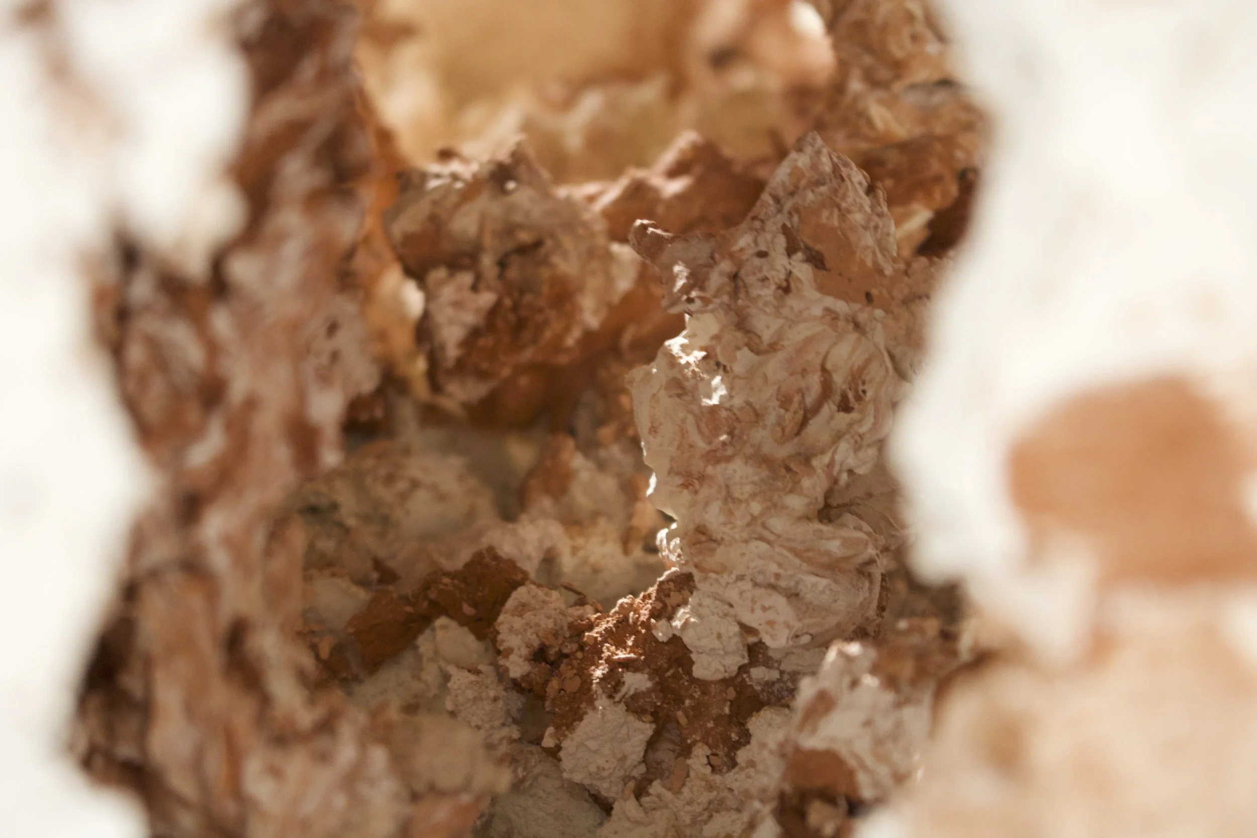 Exploring Cavernous Blocks of Stagnation
(2026)
- Terracotta, Stoneware, and Porcelain - 
18” x 36” x 11”