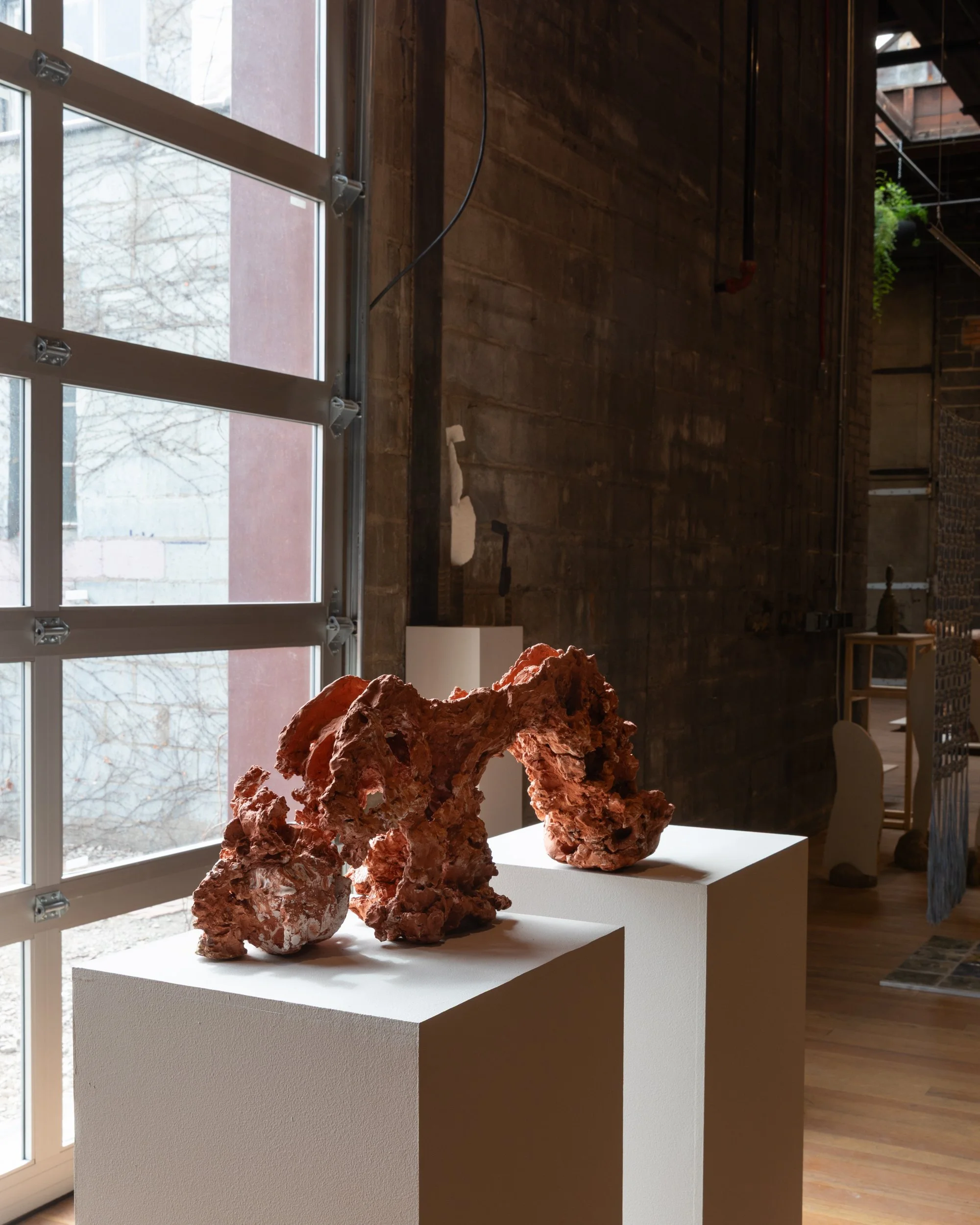 Bridge
(2025)
- Terracotta and Stoneware - 
40” x 13” x 18”