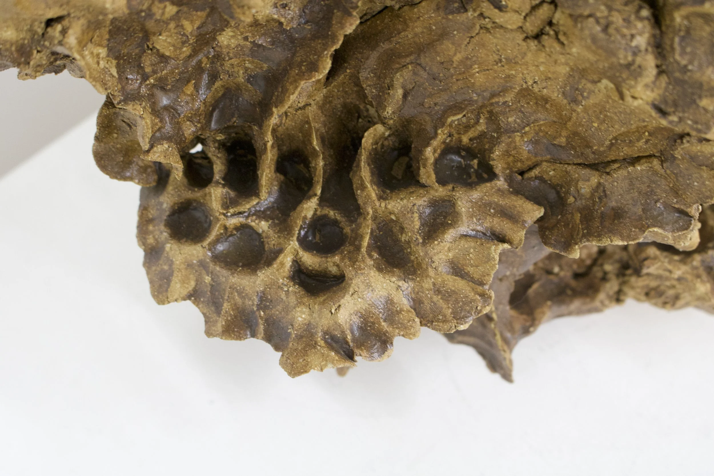 Emotional Landscape 1
(2025) - Detail
- Stoneware, glazed with found Chicago clay - 
15” x 13” x 15”