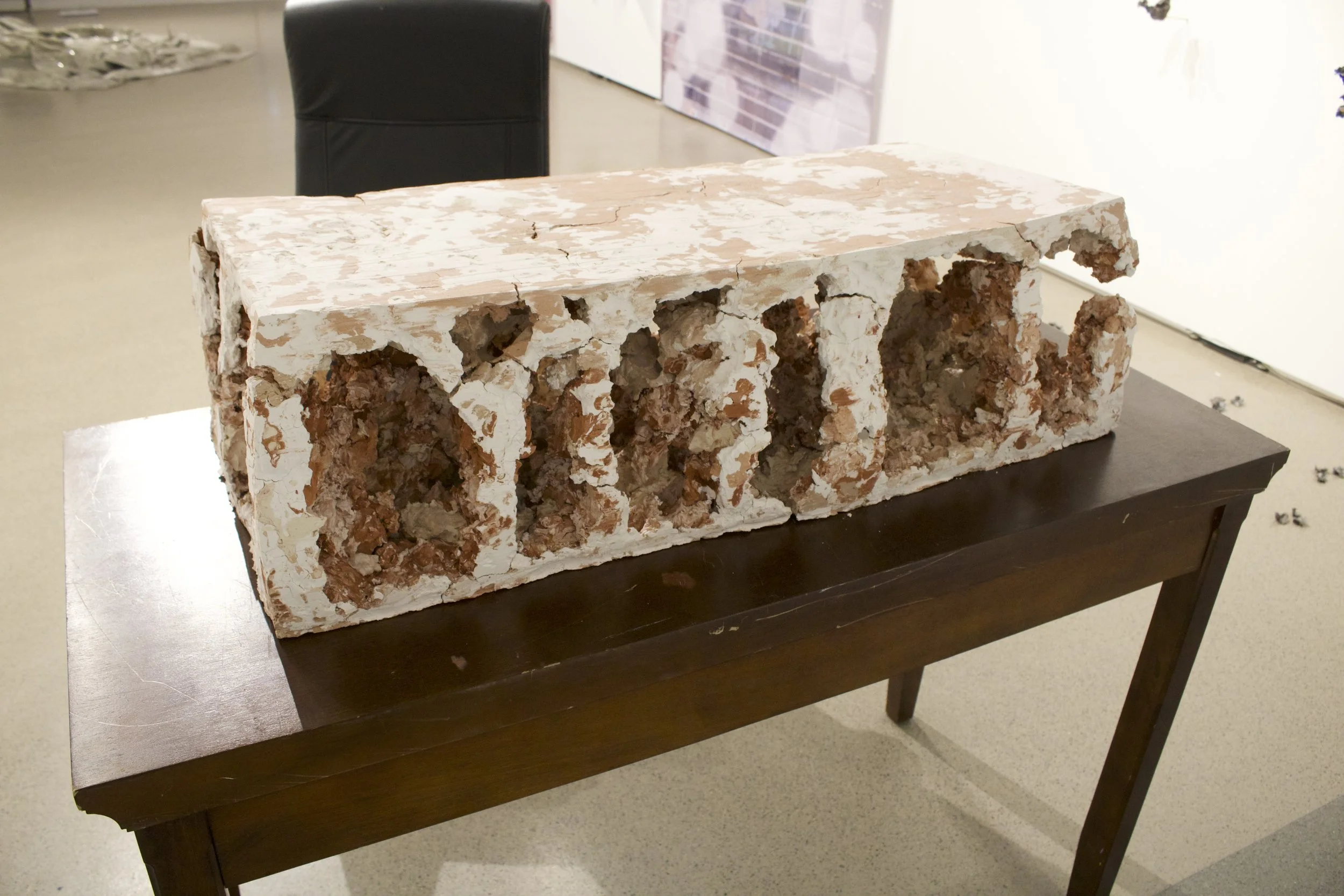 Exploring Cavernous Blocks of Stagnation
(2026)
- Terracotta, Stoneware, and Porcelain - 
18” x 36” x 11”