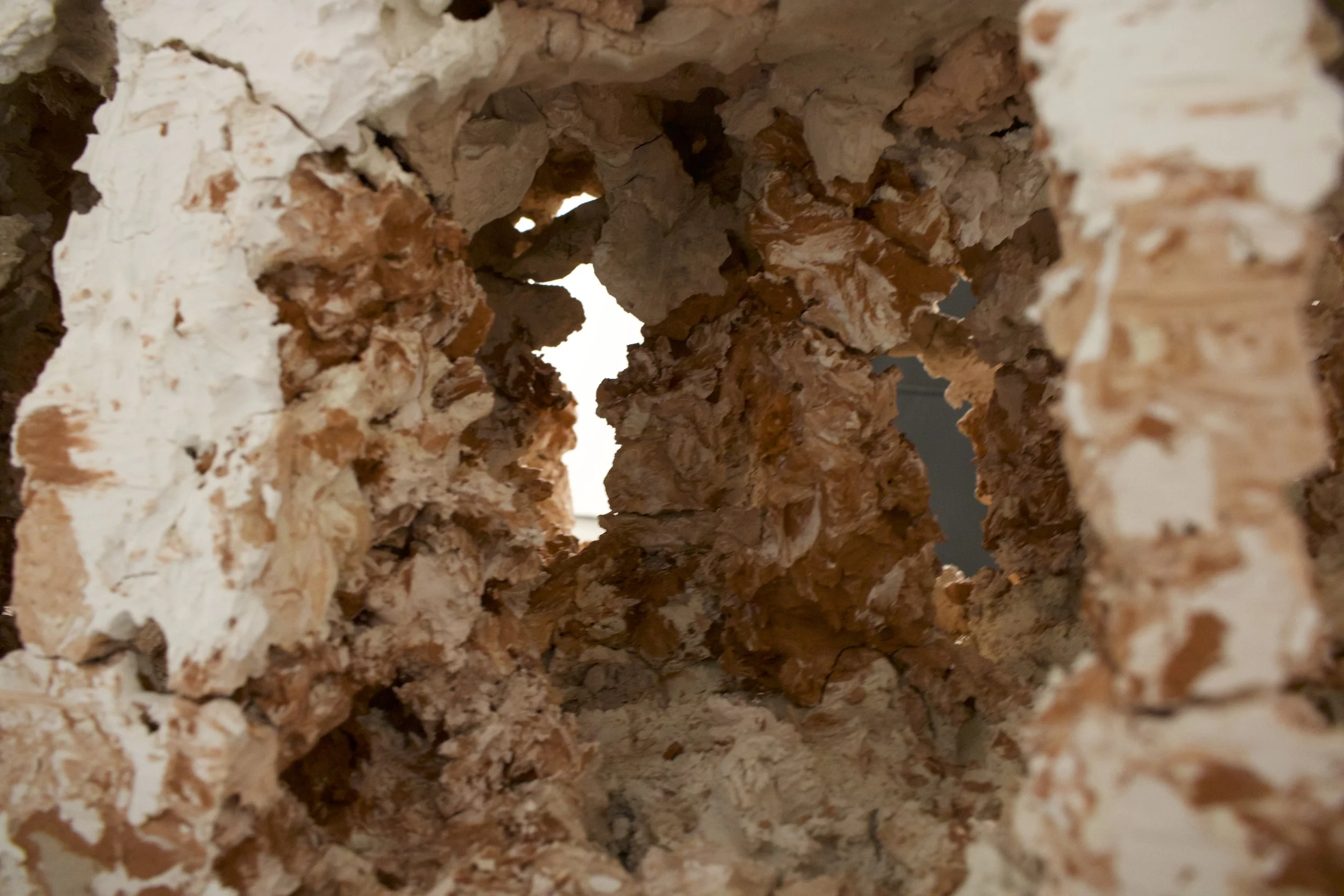Exploring Cavernous Blocks of Stagnation
(2026)
- Terracotta, Stoneware, and Porcelain - 
18” x 36” x 11”
