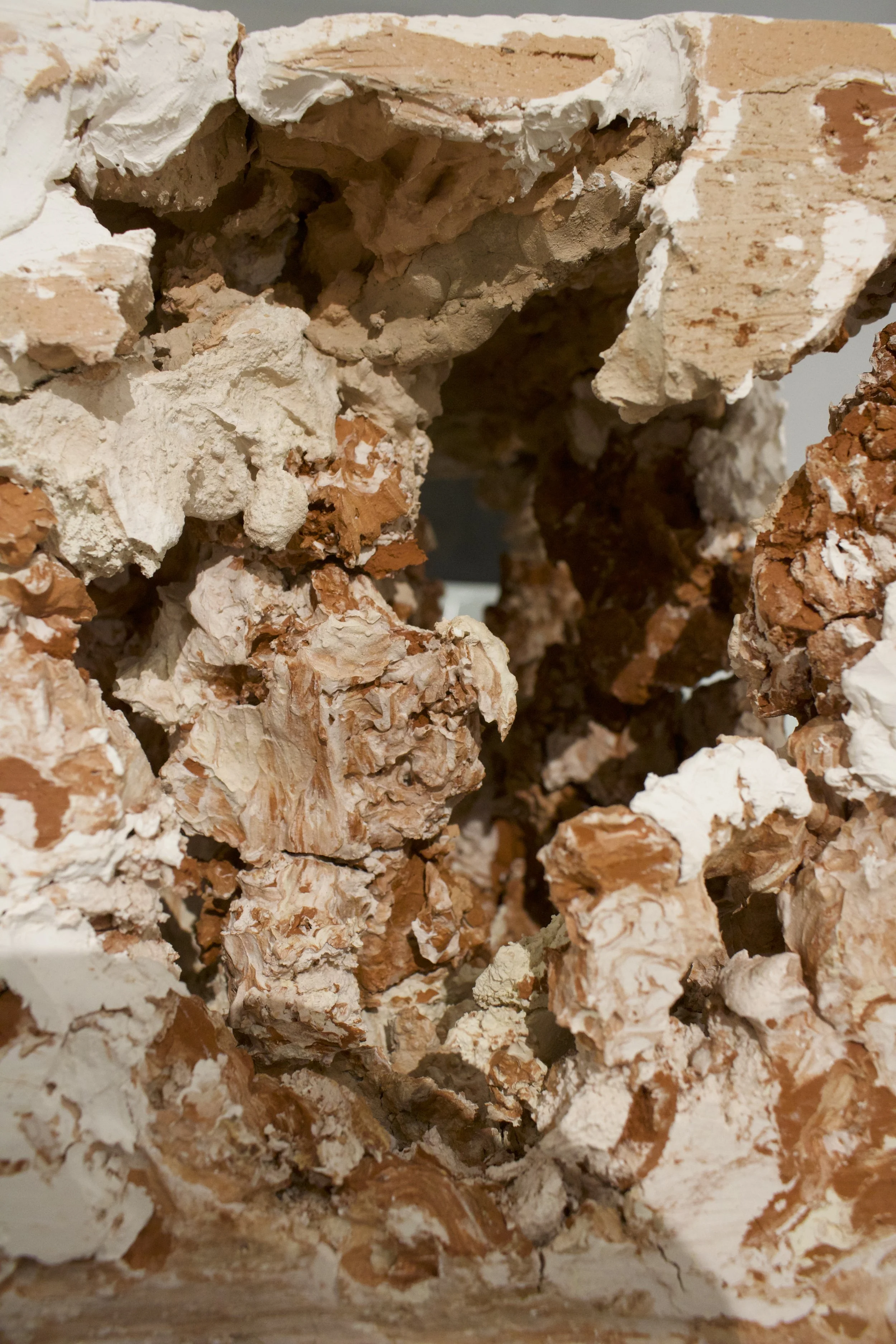 Exploring Cavernous Blocks of Stagnation
(2026)
- Terracotta, Stoneware, and Porcelain - 
18” x 36” x 11”