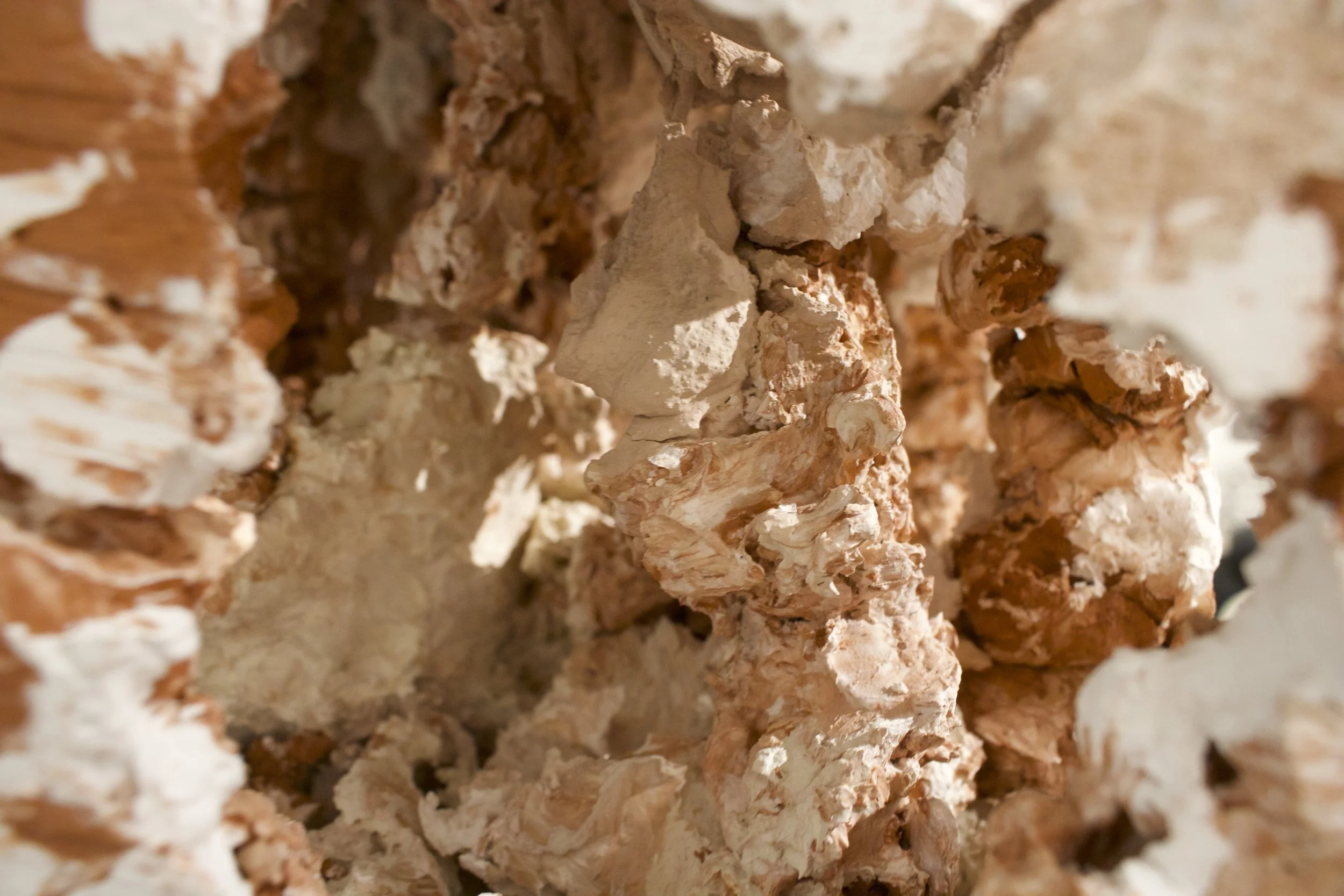 Exploring Cavernous Blocks of Stagnation
(2026)
- Terracotta, Stoneware, and Porcelain - 
18” x 36” x 11”