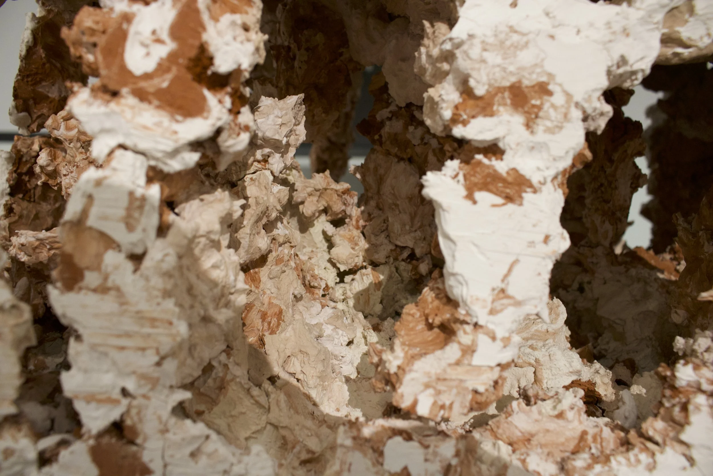 Exploring Cavernous Blocks of Stagnation
(2026)
- Terracotta, Stoneware, and Porcelain - 
18” x 36” x 11”