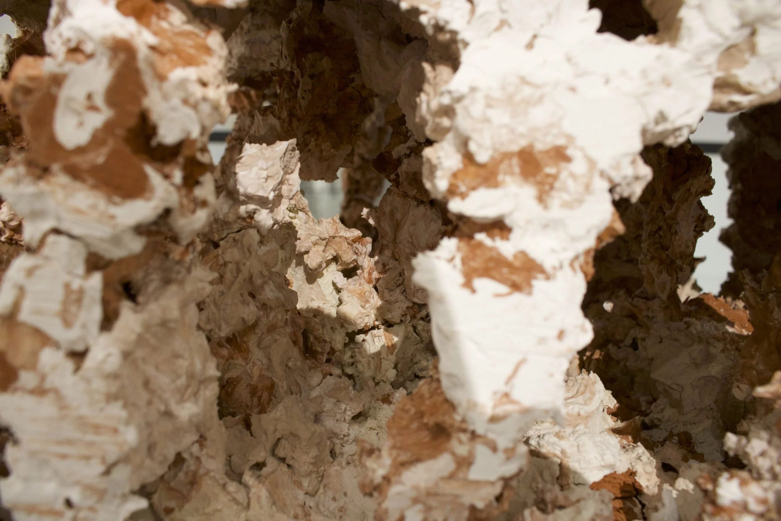 Exploring Cavernous Blocks of Stagnation
(2026)
- Terracotta, Stoneware, and Porcelain - 
18” x 36” x 11”
