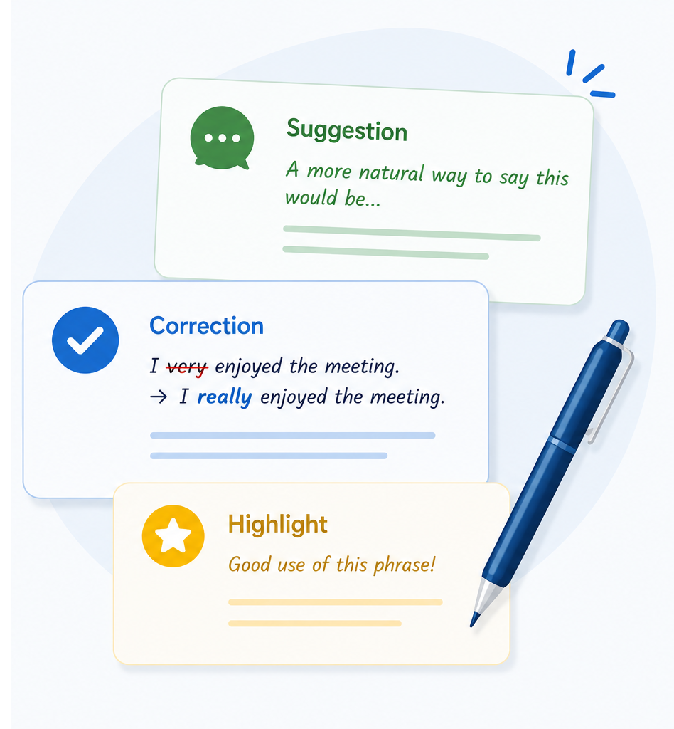 Feedback on your English (Up to 500 words)