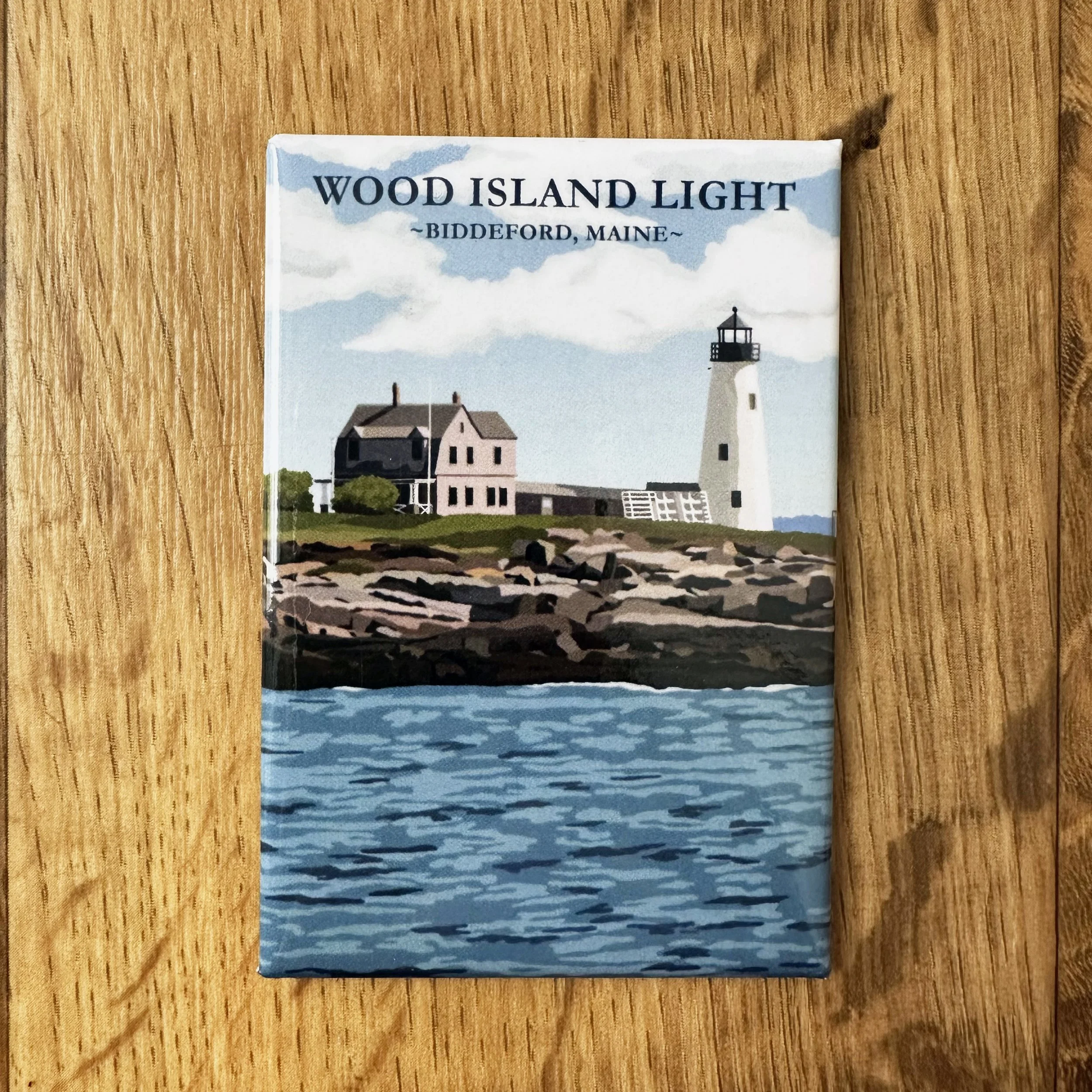 Wood Island Light, Biddeford, Maine | 2x3" Glossy Durable Fridge Magnet