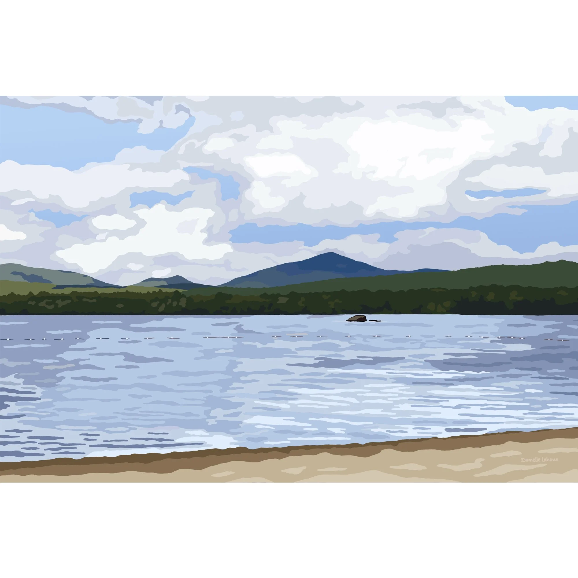 Mount Blue State Park, Weld Maine Print
