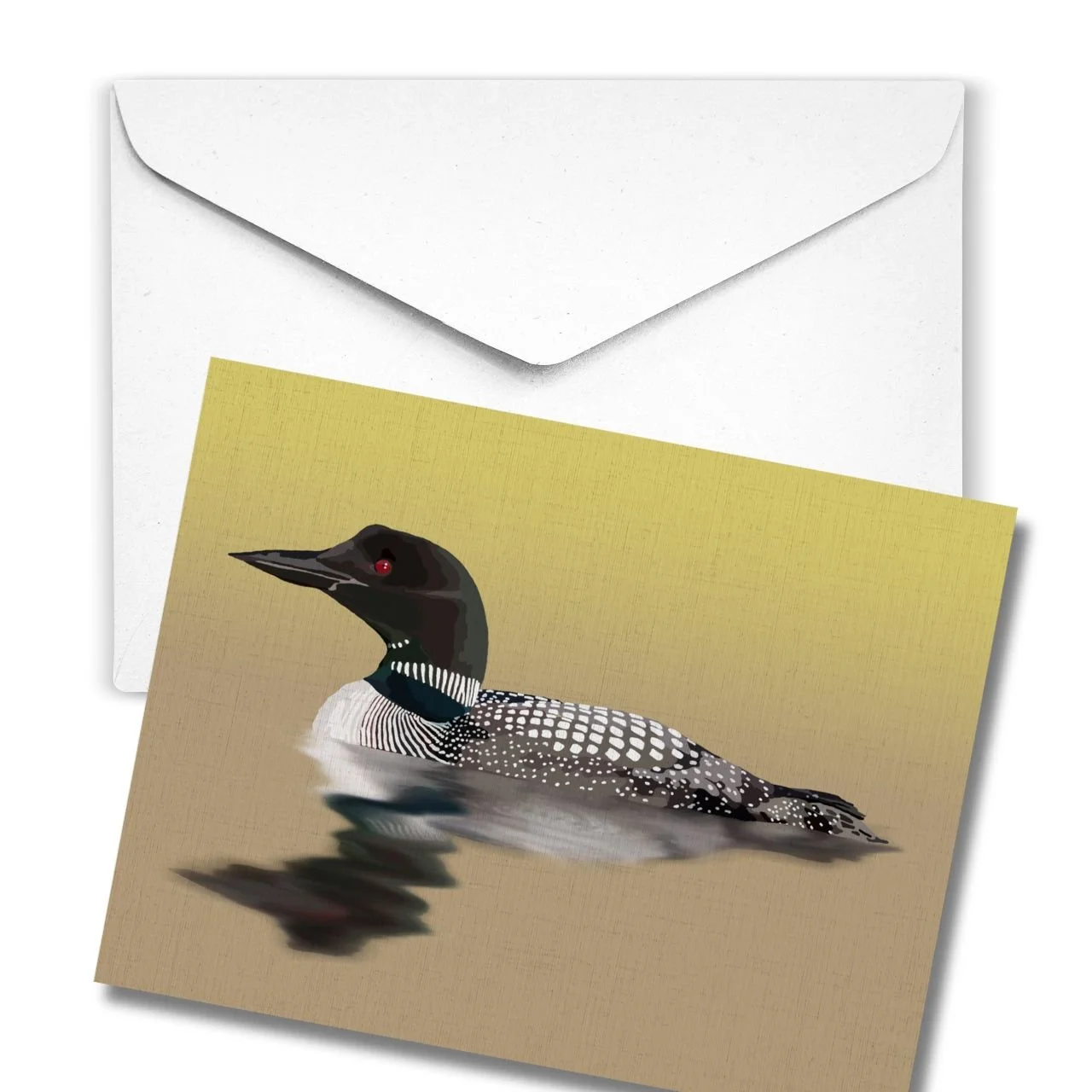 Common Loon | Linen Note Card