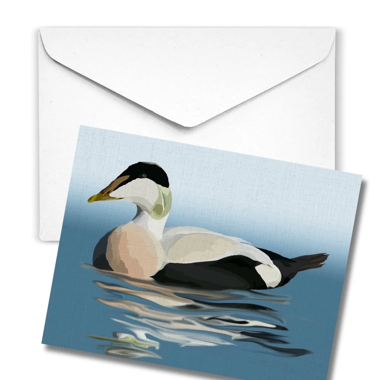 Common Eider | Linen Note Card