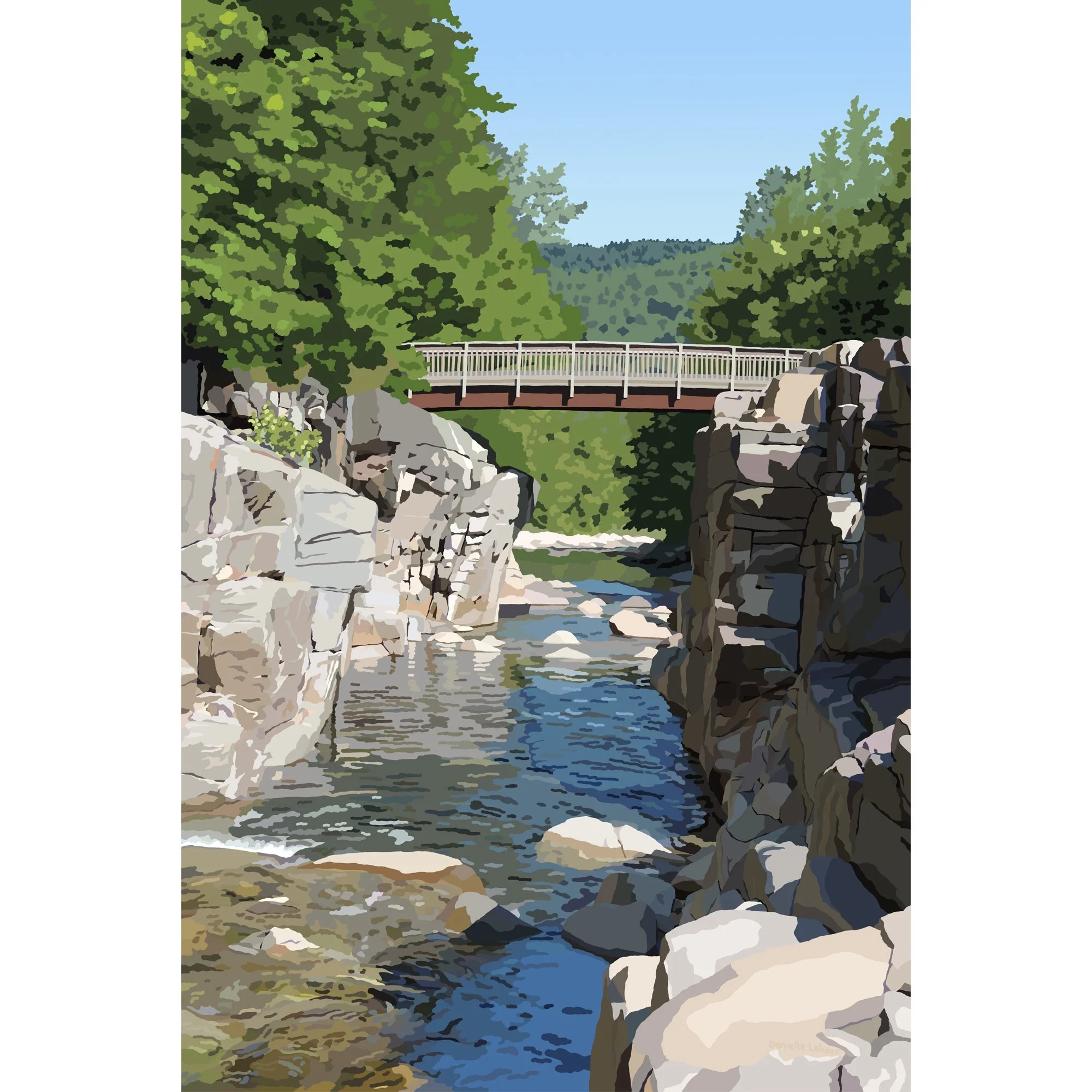 Rocky Gorge, White Mountains New Hampshire Print