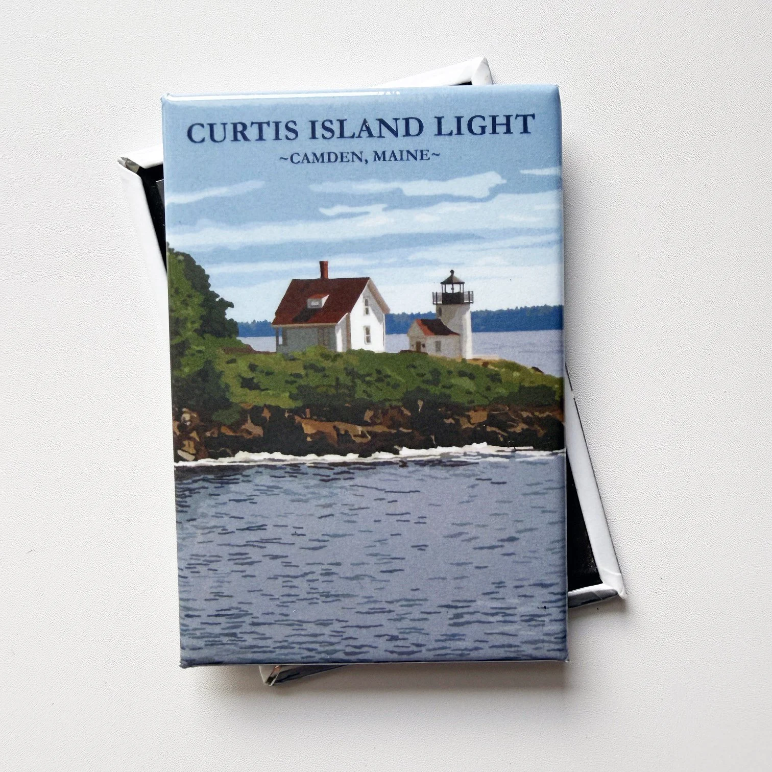 Curtis Island Light, Camden, Maine | 2x3" Glossy Durable Fridge Magnet
