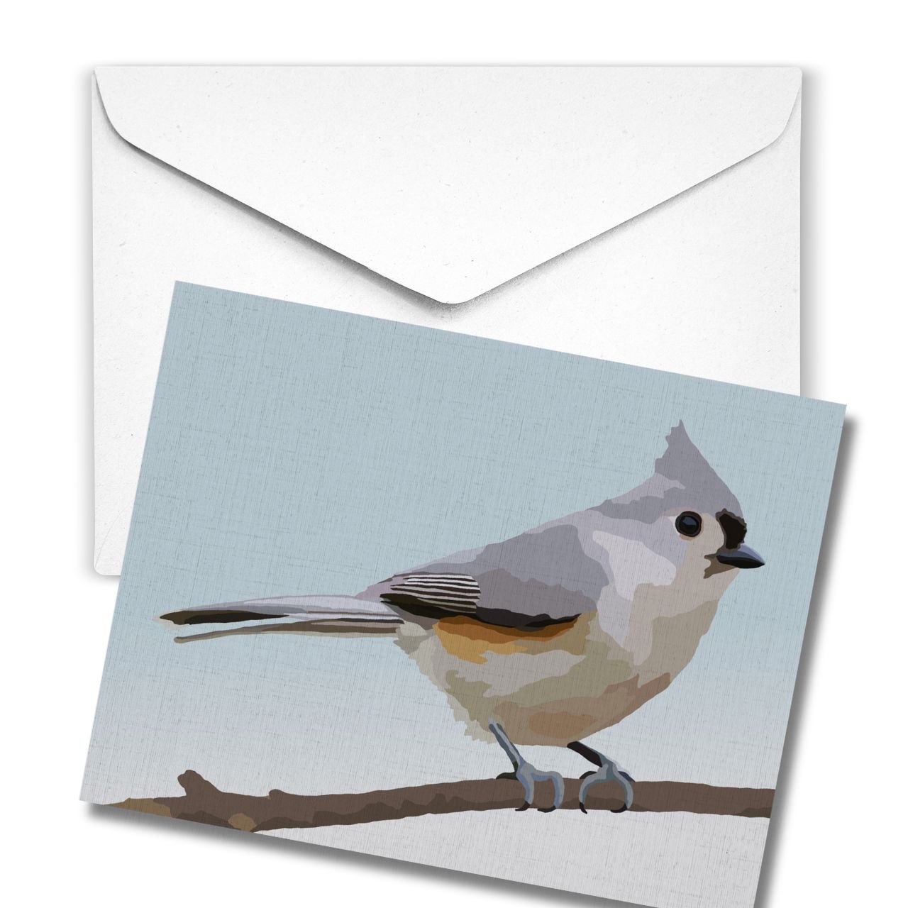 Tufted Titmouse | Linen Note Card