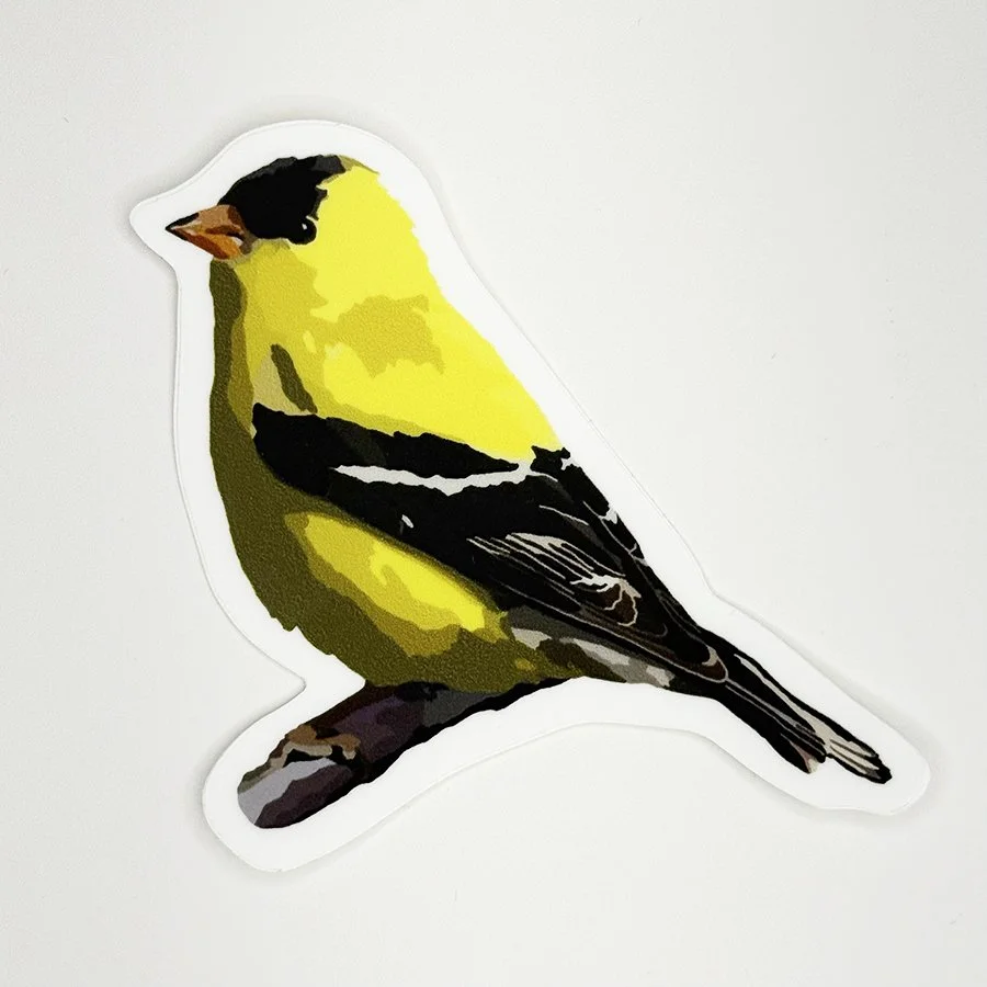 American Goldfinch Vinyl Decal, Waterproof & UV-Resistant