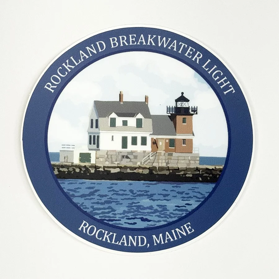 Rockland Breakwater Light Vinyl Decal, Waterproof & UV-Resistant
