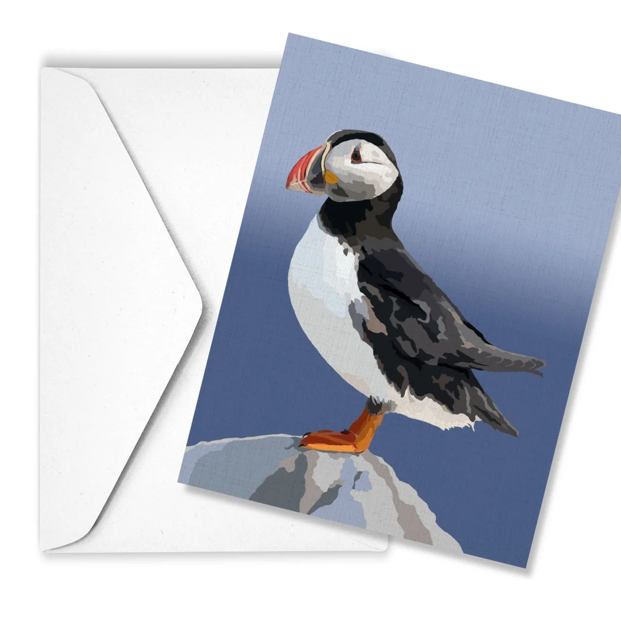 Atlantic Puffin | Linen Note Card