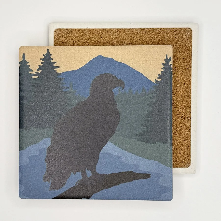 Eagle Silhouette | Absorbent Stone Coaster