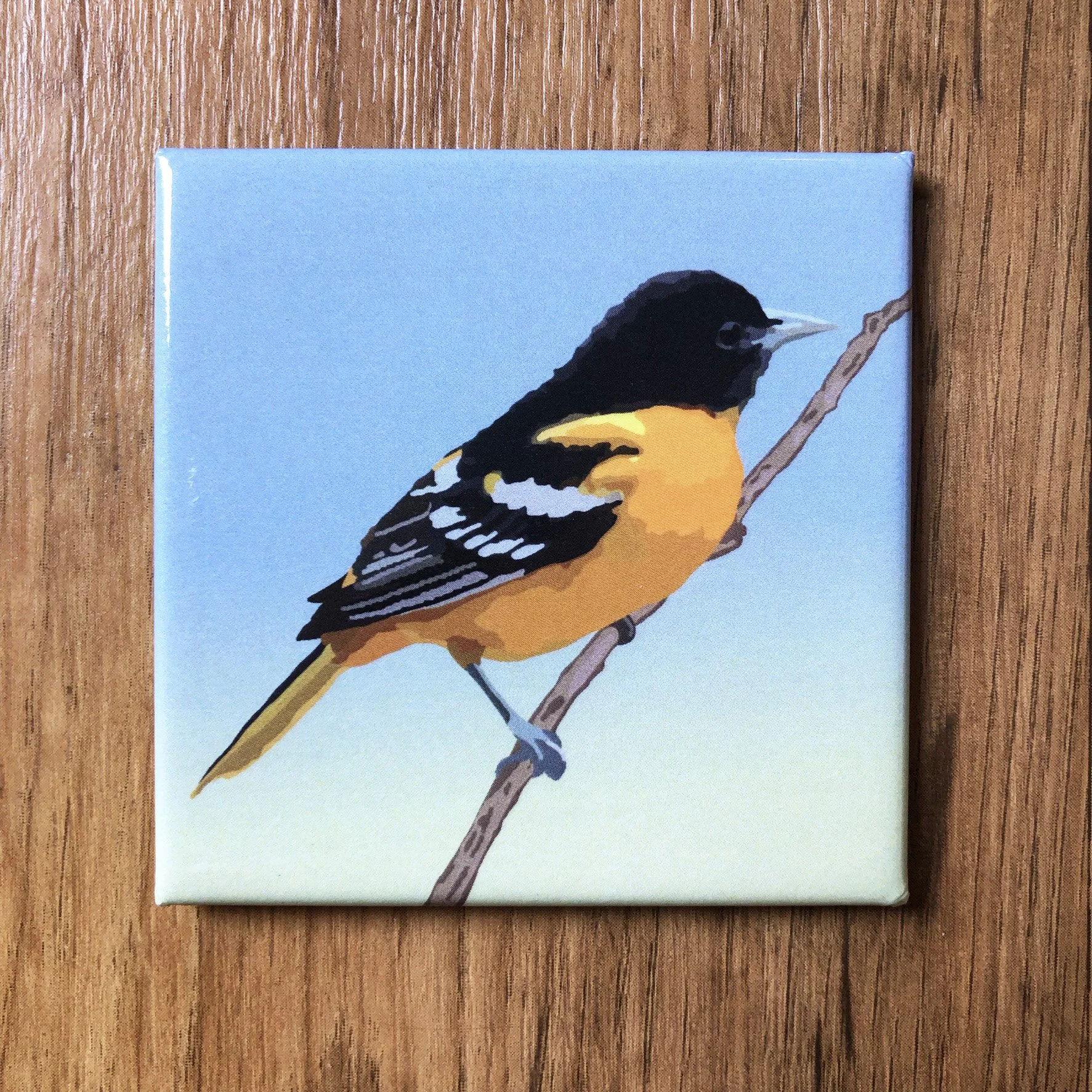 Baltimore Oriole  | 2.5x2.5" Glossy Durable Fridge Magnet
