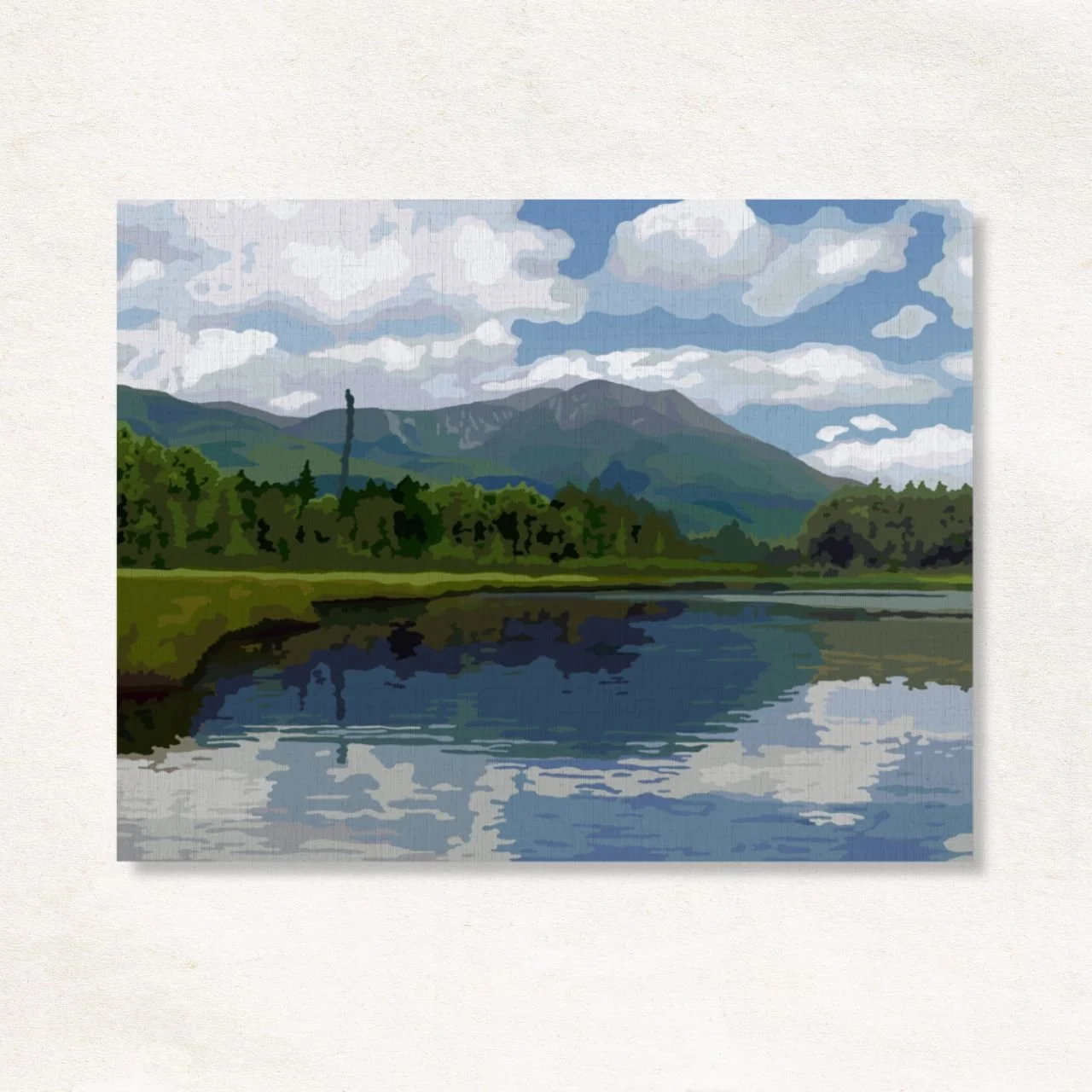 Mount Katahdin | Linen Note Card
