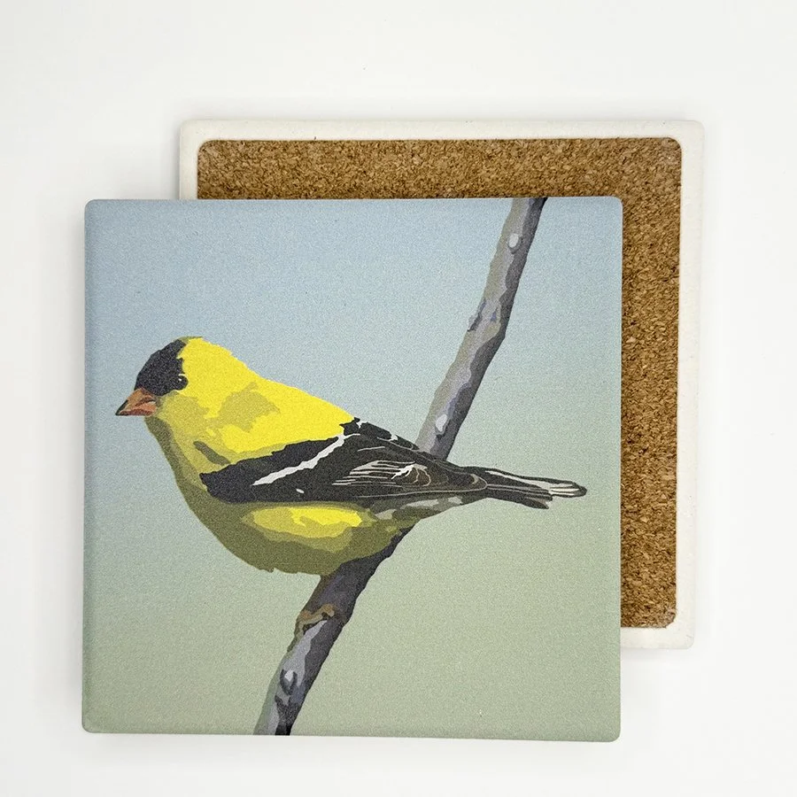 American Goldfinch | Absorbent Stone Coaster