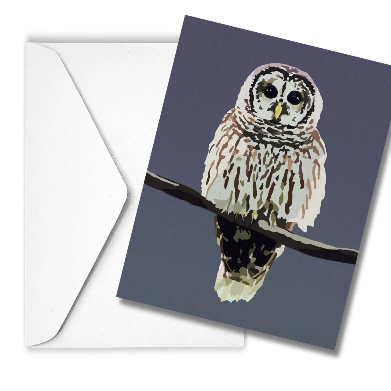 Barred Owl | Linen Note Card