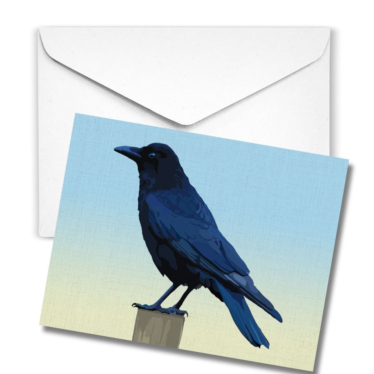 American Crow | Linen Note Card