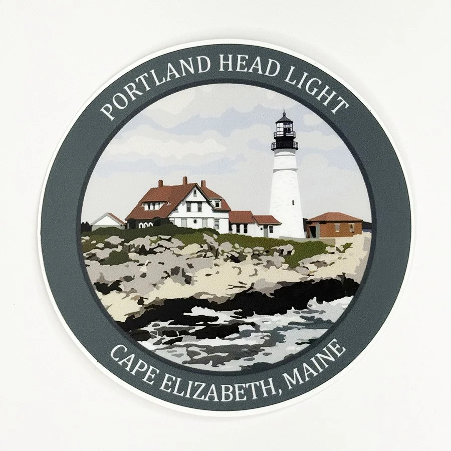 Portland Head Light Vinyl Decal, Waterproof & UV-Resistant