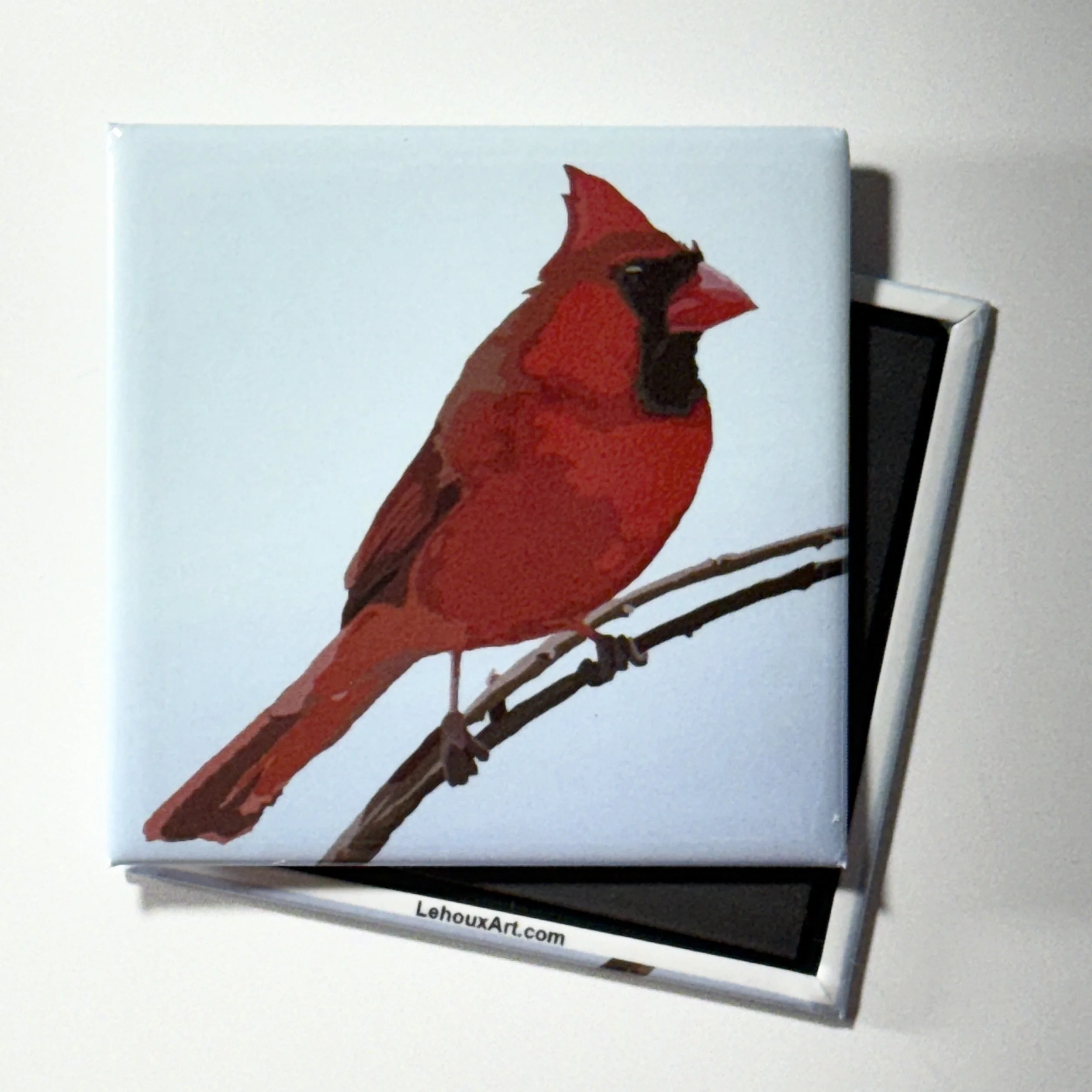 Northern Cardinal  | 2.5x2.5" Glossy Durable Fridge Magnet