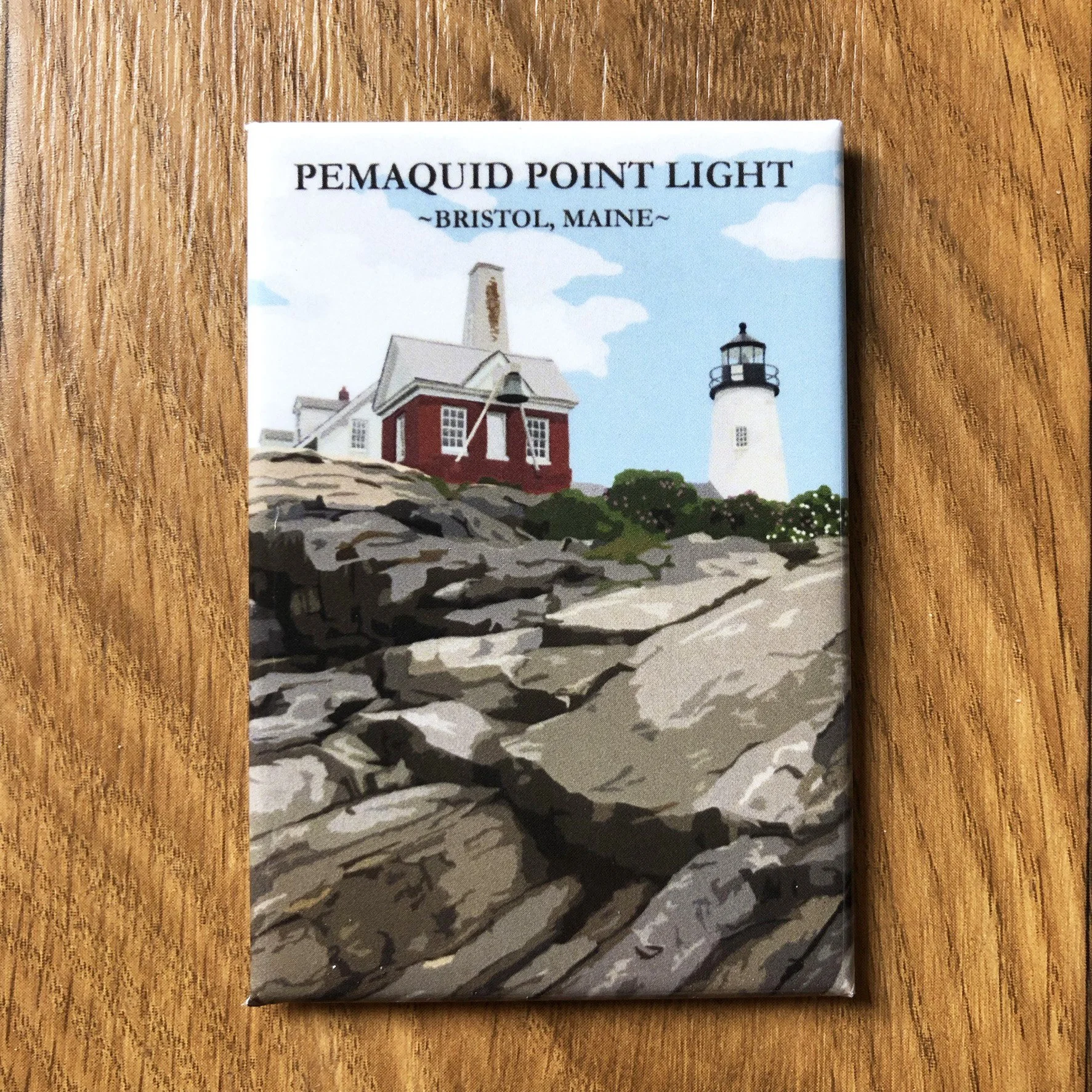 Pemaquid Point Light, Bristol, Maine | 2x3" Glossy Durable Fridge Magnet