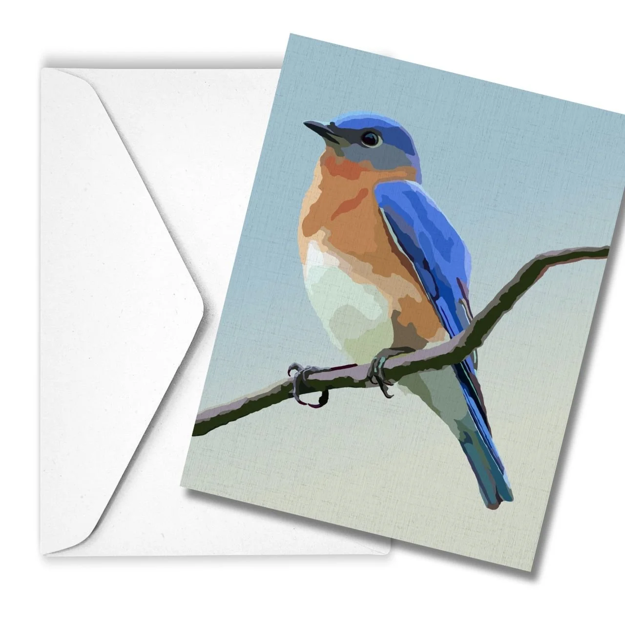 Eastern Bluebird | Linen Note Card