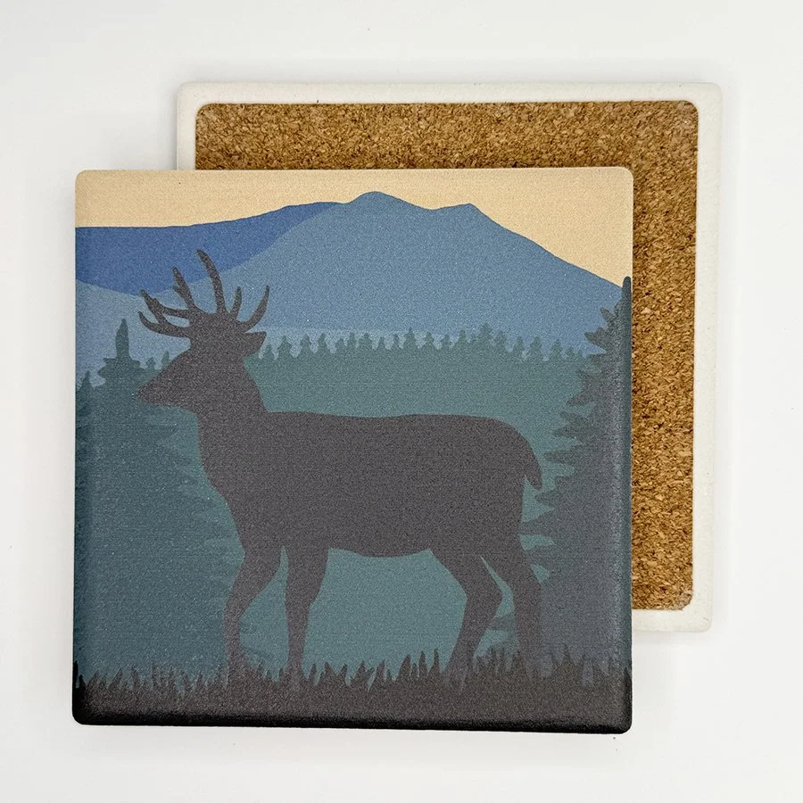 Deer Silhouette | Absorbent Stone Coaster