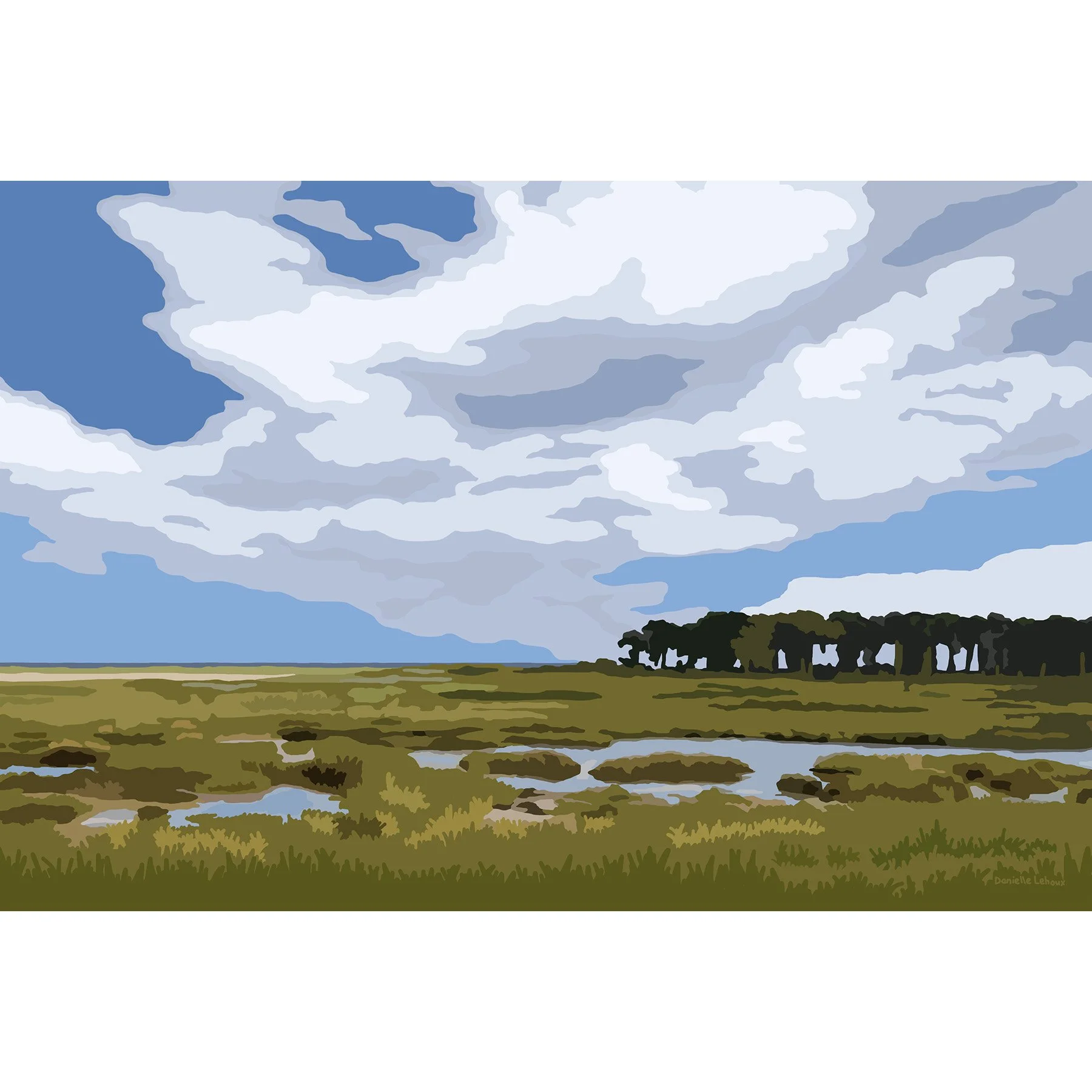 Laird Norton Overlook at Laudholm Farm, Wells Maine Print