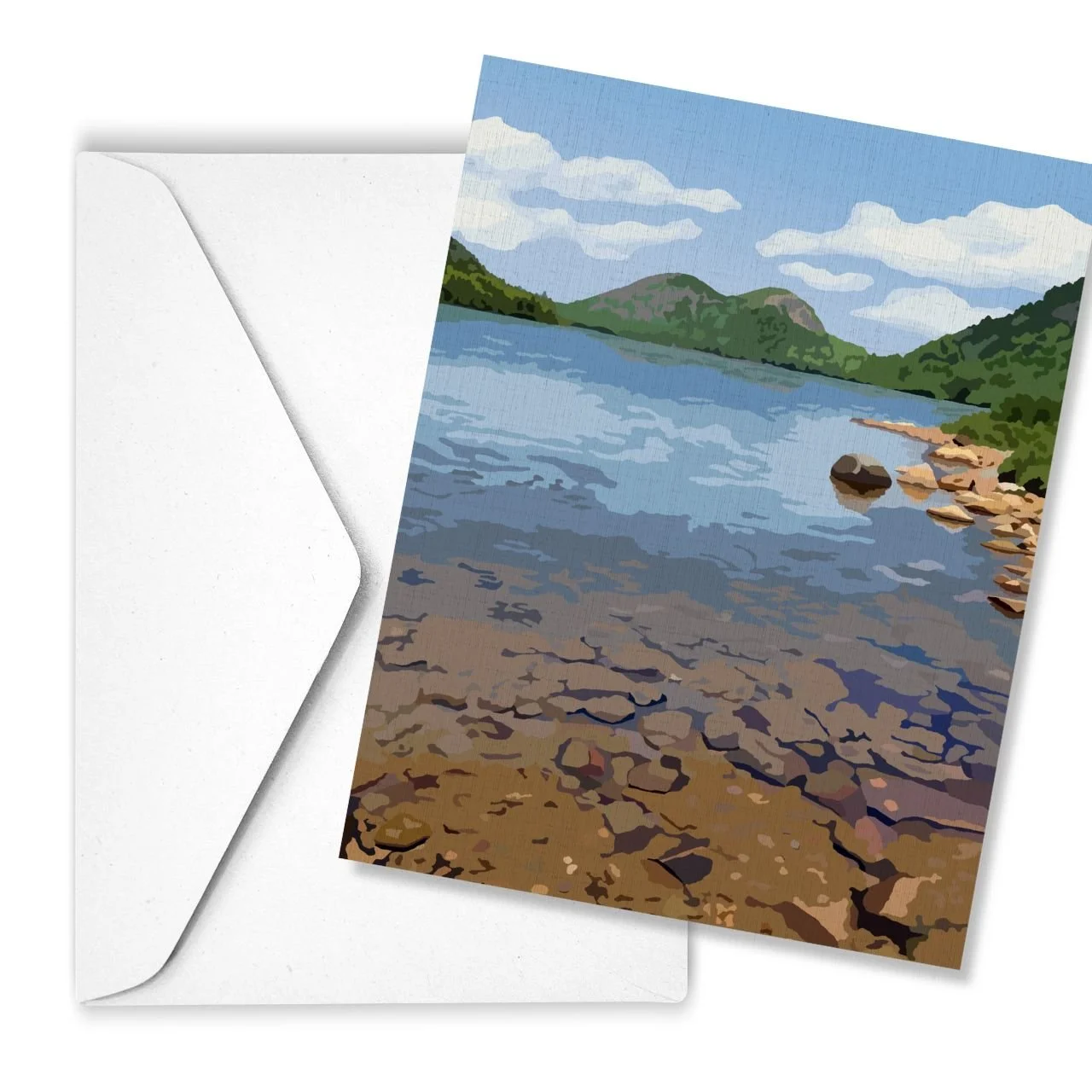 Jordan Pond, Acadia National Park | Linen Note Card