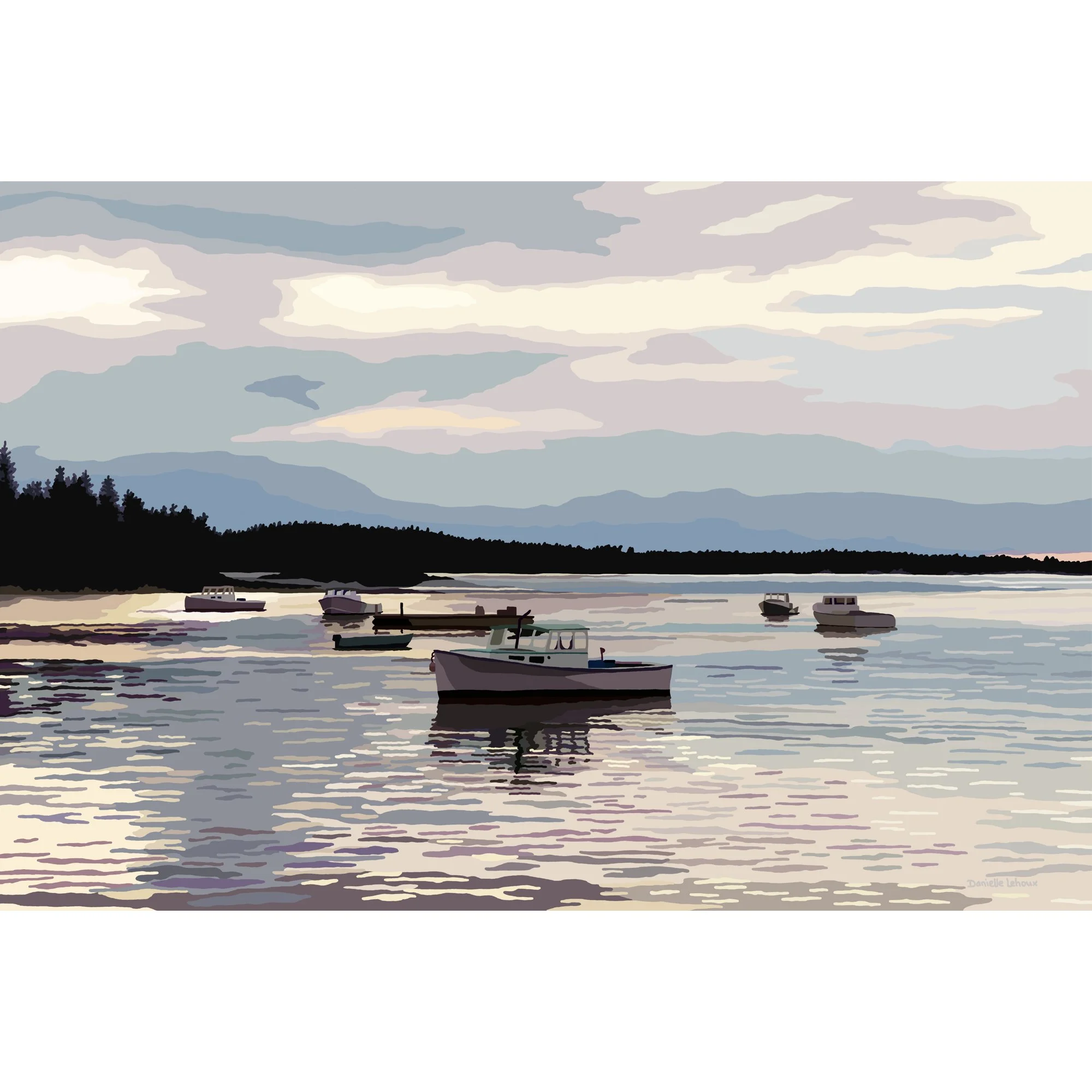 Lobster Boats, Port Clyde Maine Print
