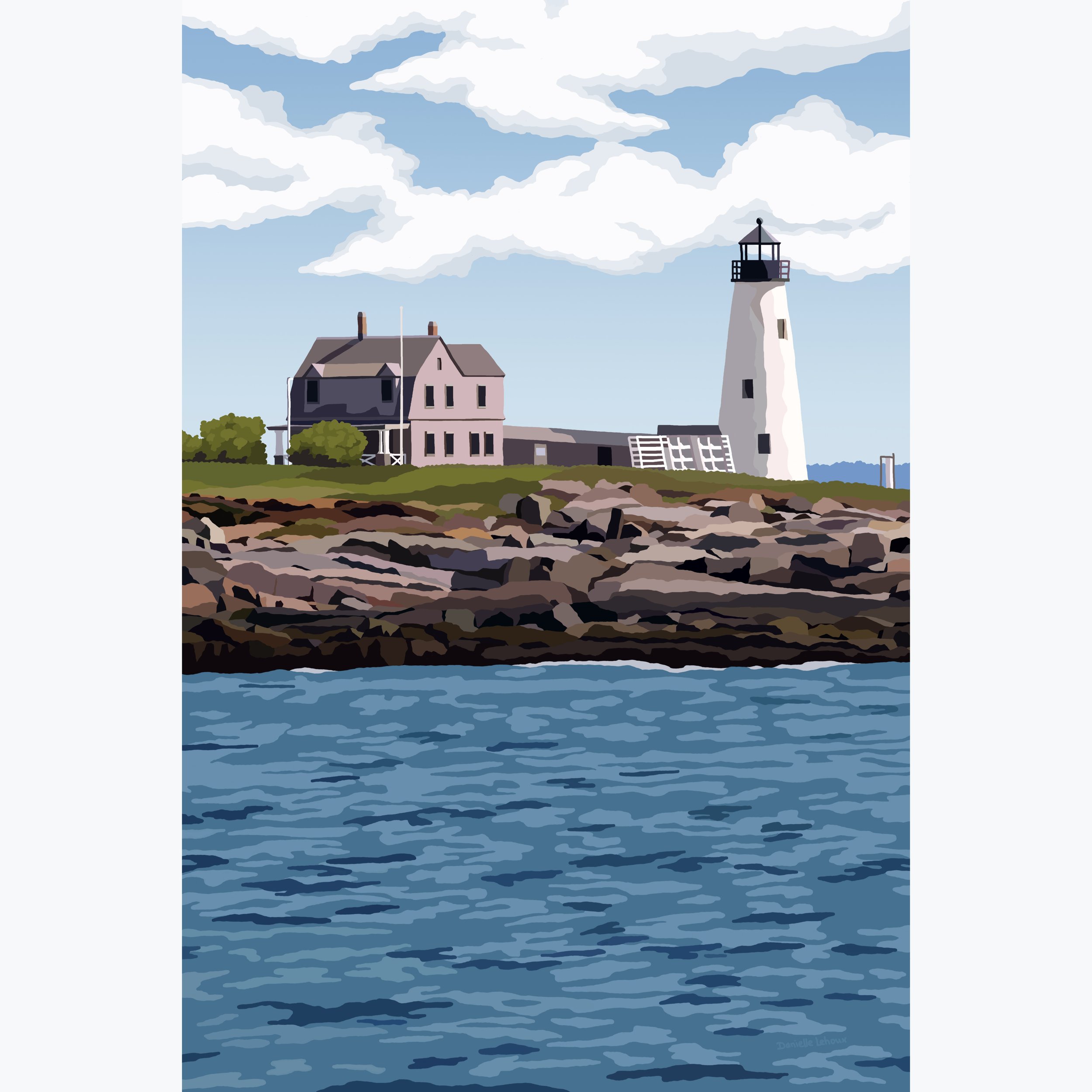 Wood Island Light, Biddeford Maine Print