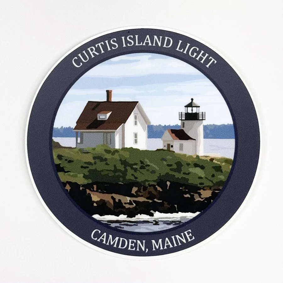 Curtis Island Light Vinyl Decal, Waterproof & UV-Resistant