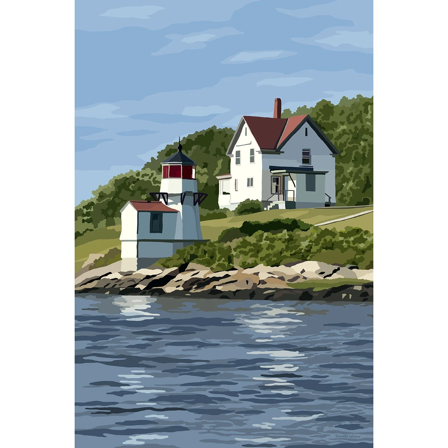 Squirrel Point Light, Arrowsic, Maine Print