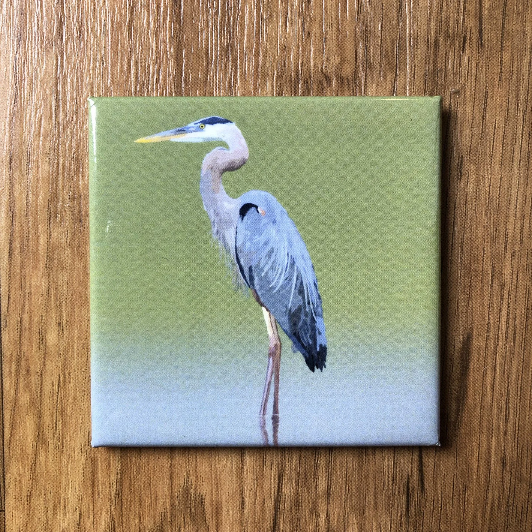 Great Blue Heron  | 2.5x2.5" Glossy Durable Fridge Magnet