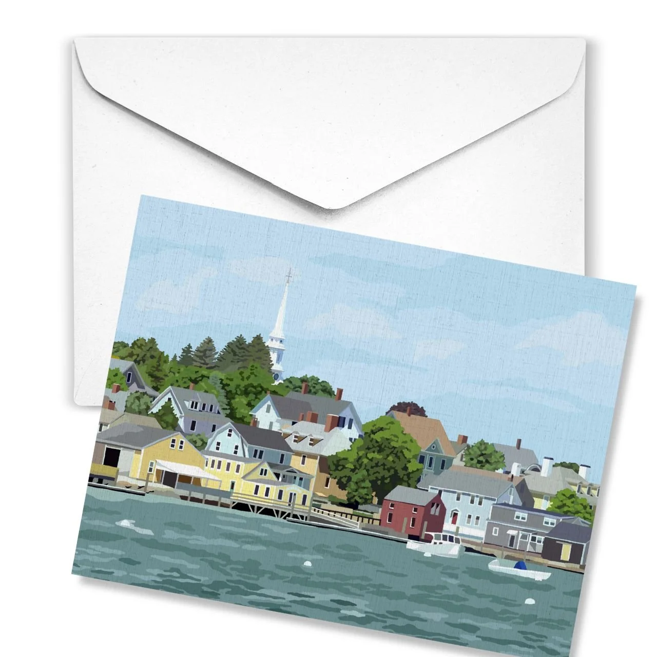 South End, Portsmouth, NH | Linen Note Card