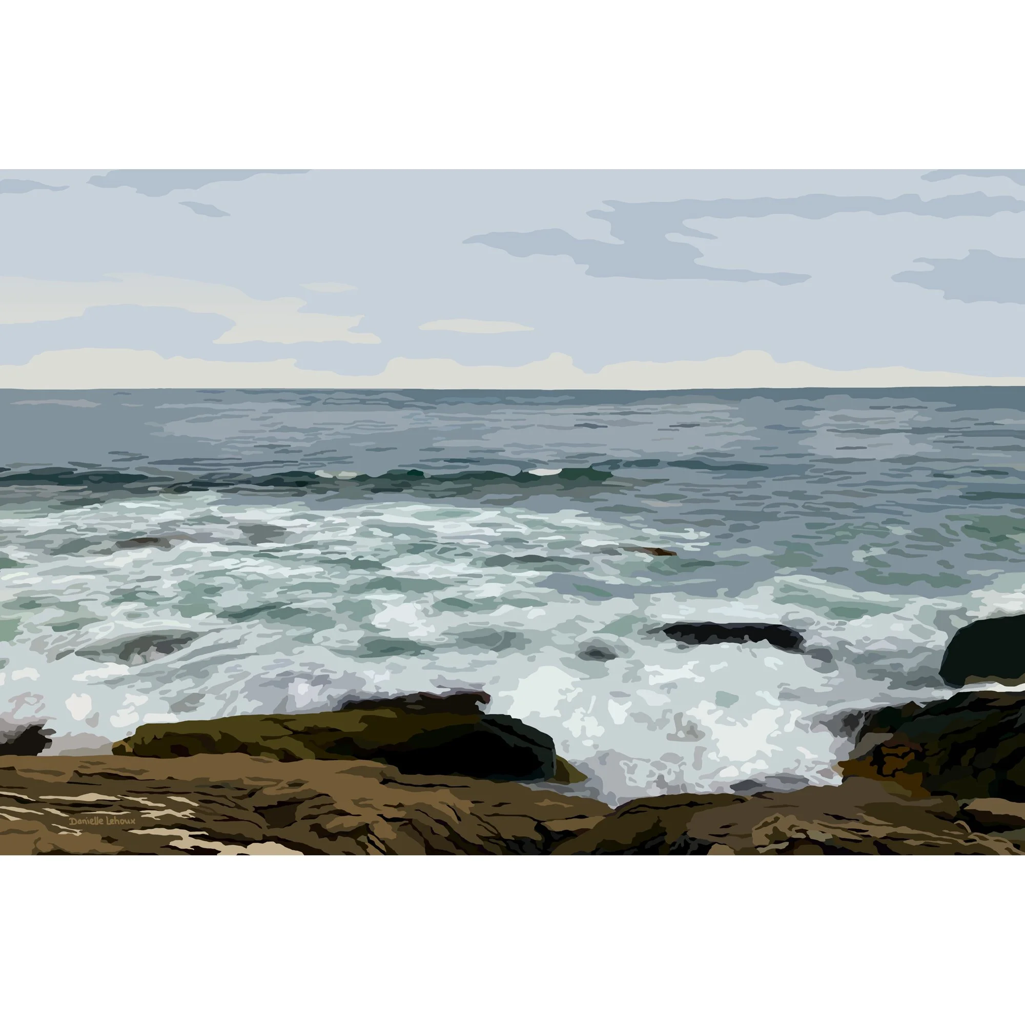 View From the Marginal Way, Ogunquit Maine Print