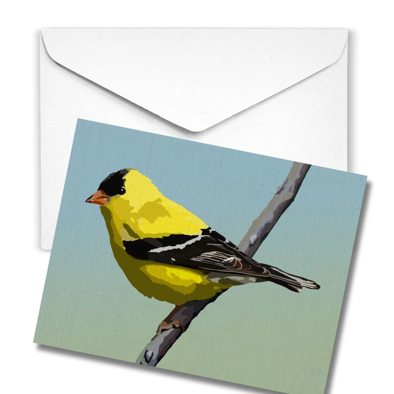 American Goldfinch | Linen Note Card