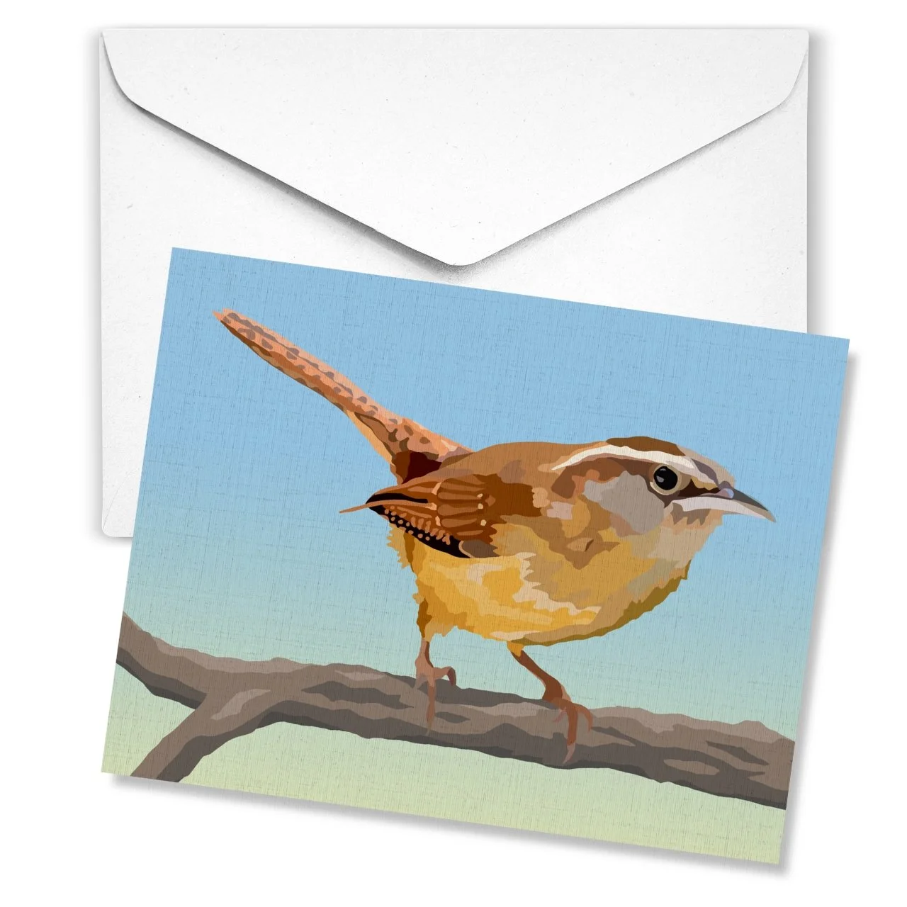 Carolina Wren | Linen Note Card
