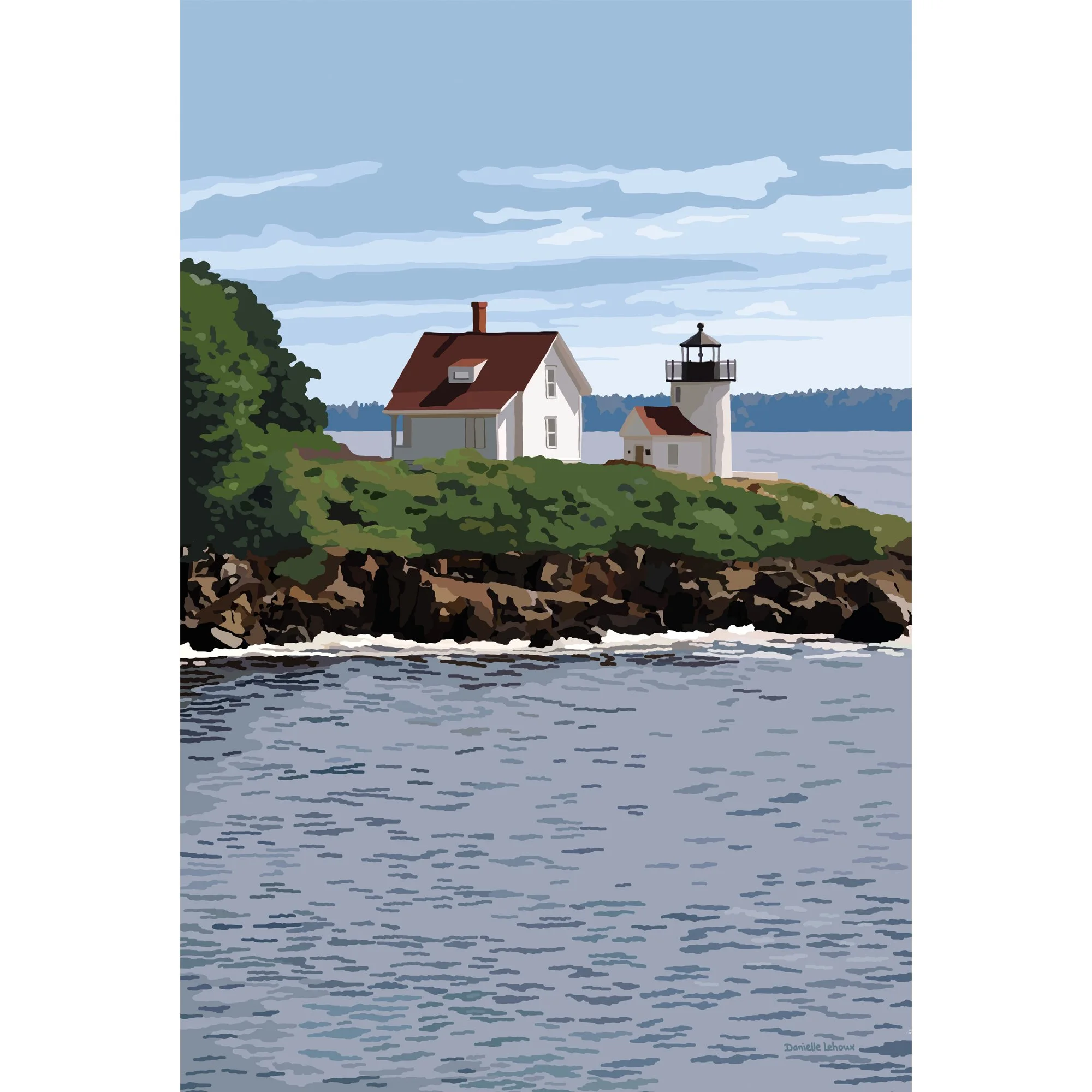 Curtis Island Light, Camden Maine Print