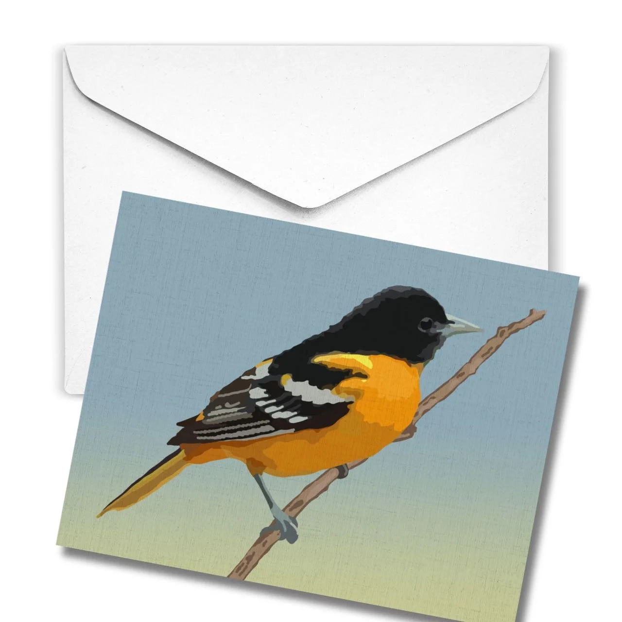 Baltimore Oriole | Linen Note Card