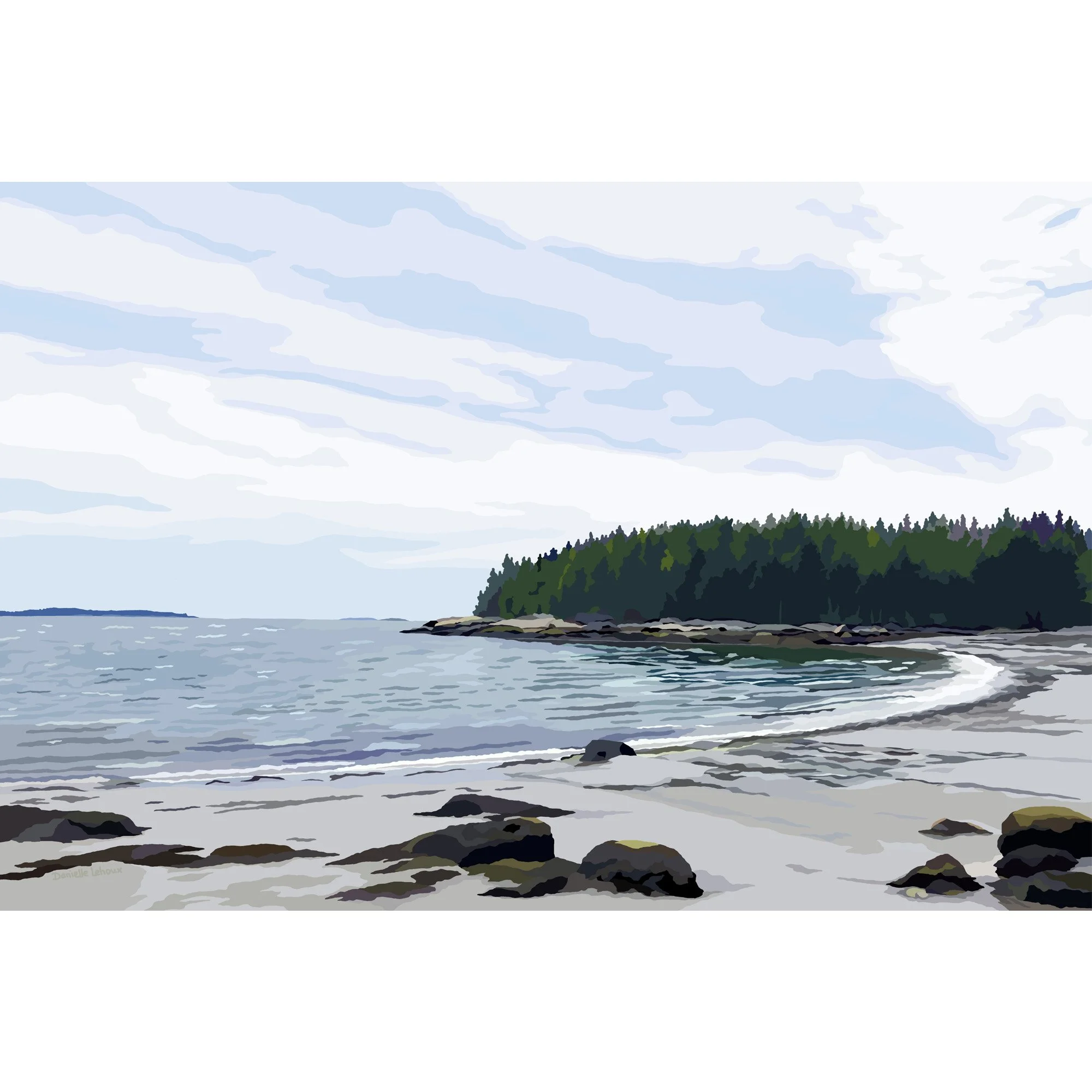 Birch Point Beach State Park, Owls Head Maine Print
