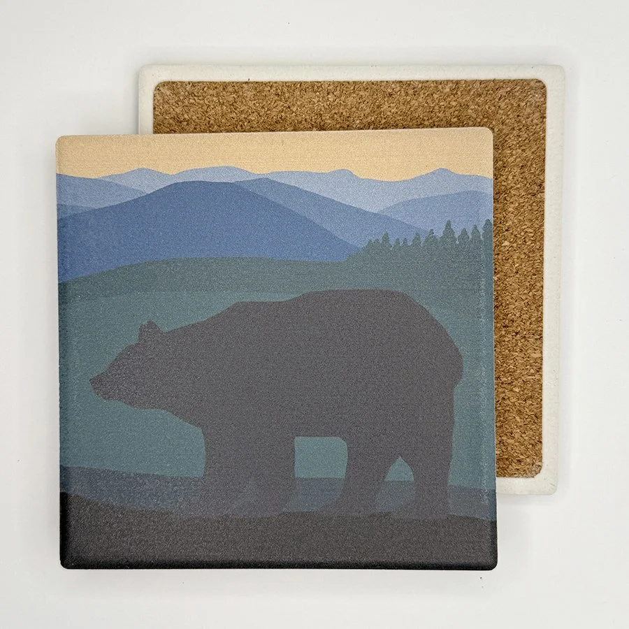 Bear Silhouette | Absorbent Stone Coaster