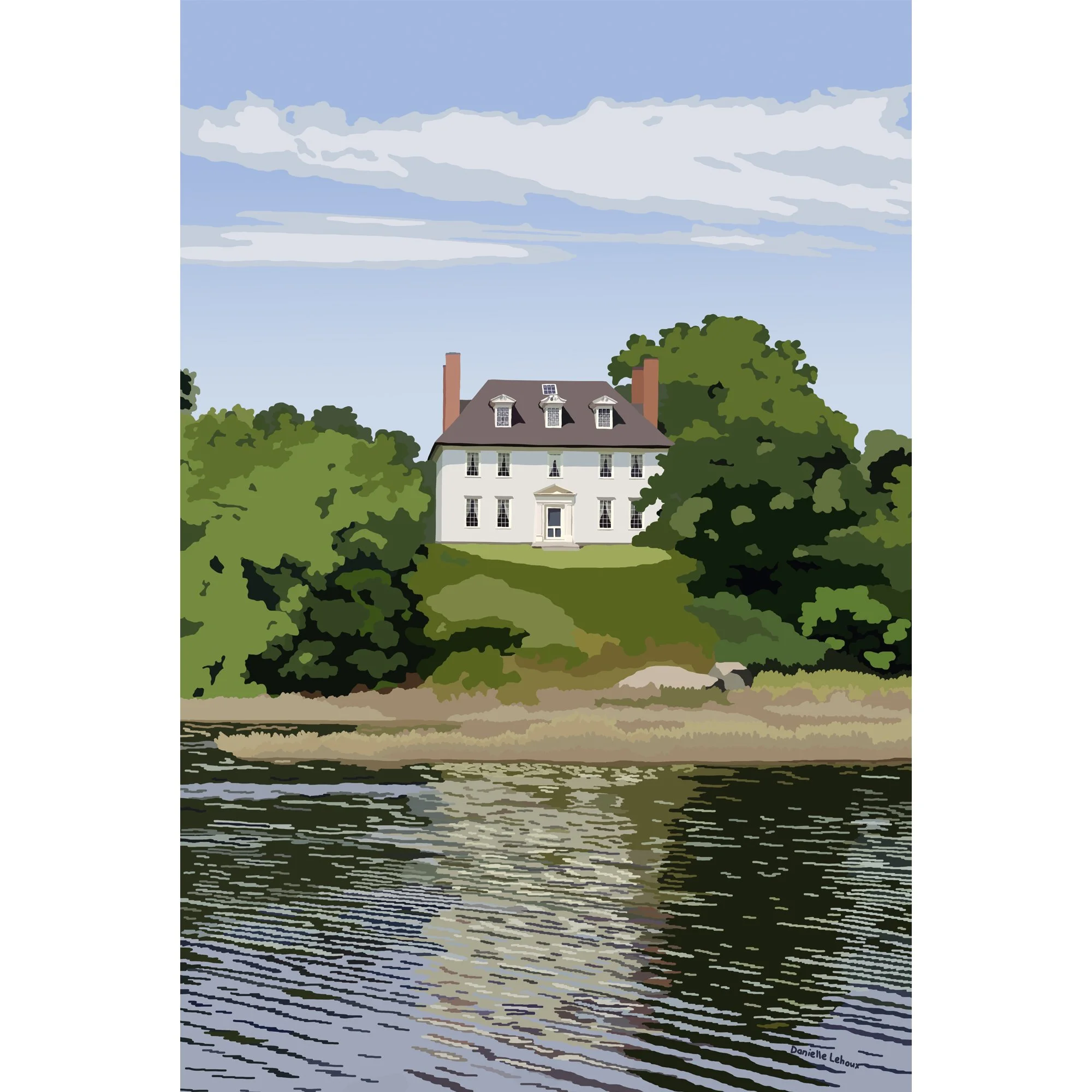 Hamilton House, South Berwick Maine Print