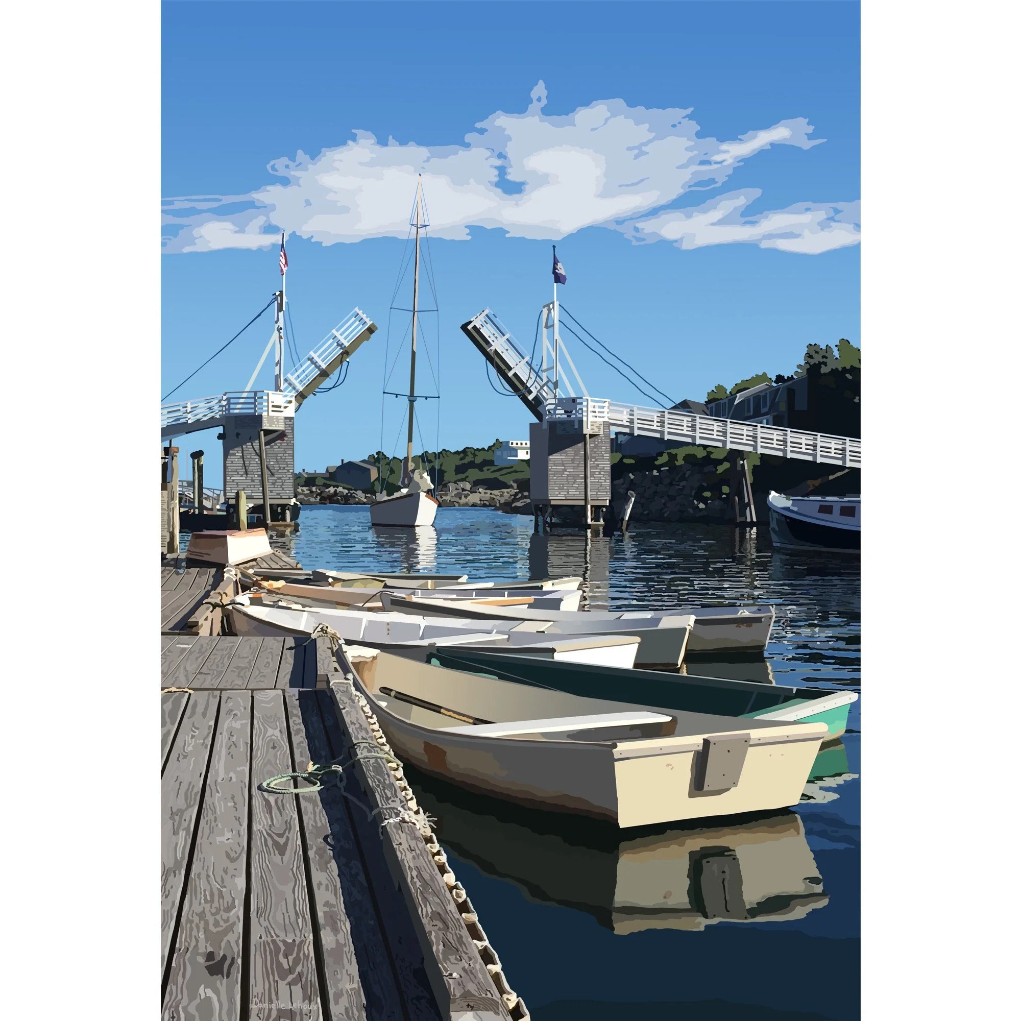 Perkins Cove, Ogunquit Maine Print
