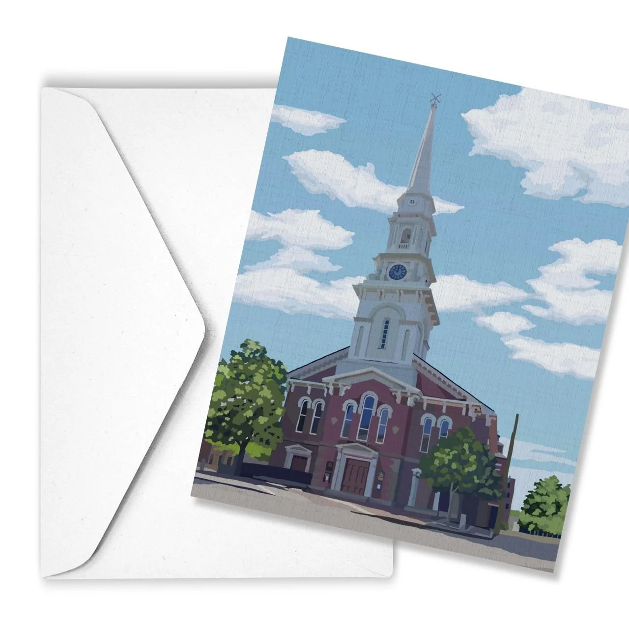 North Church, Portsmouth, NH | Linen Note Card