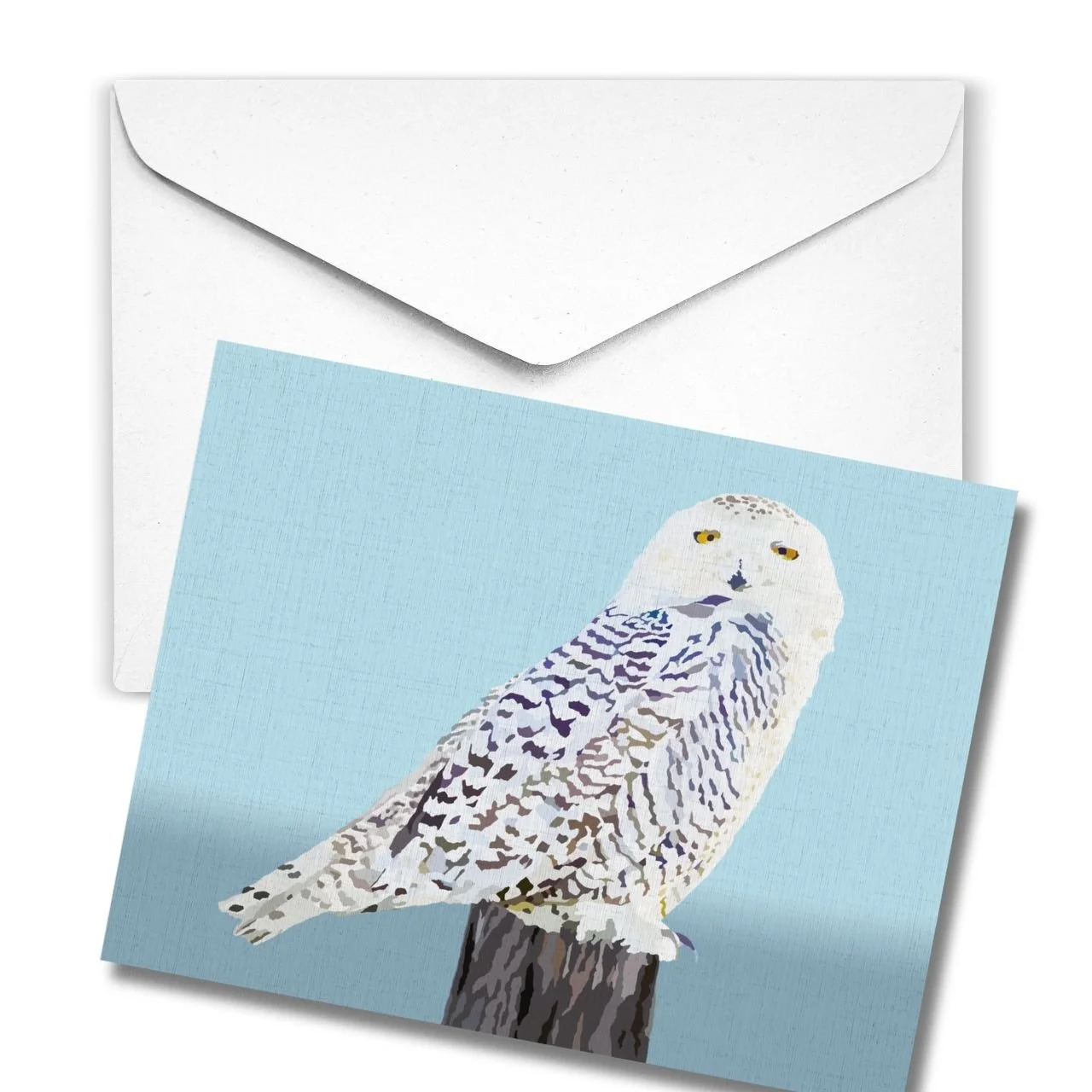 Snowy Owl | Linen Note Card